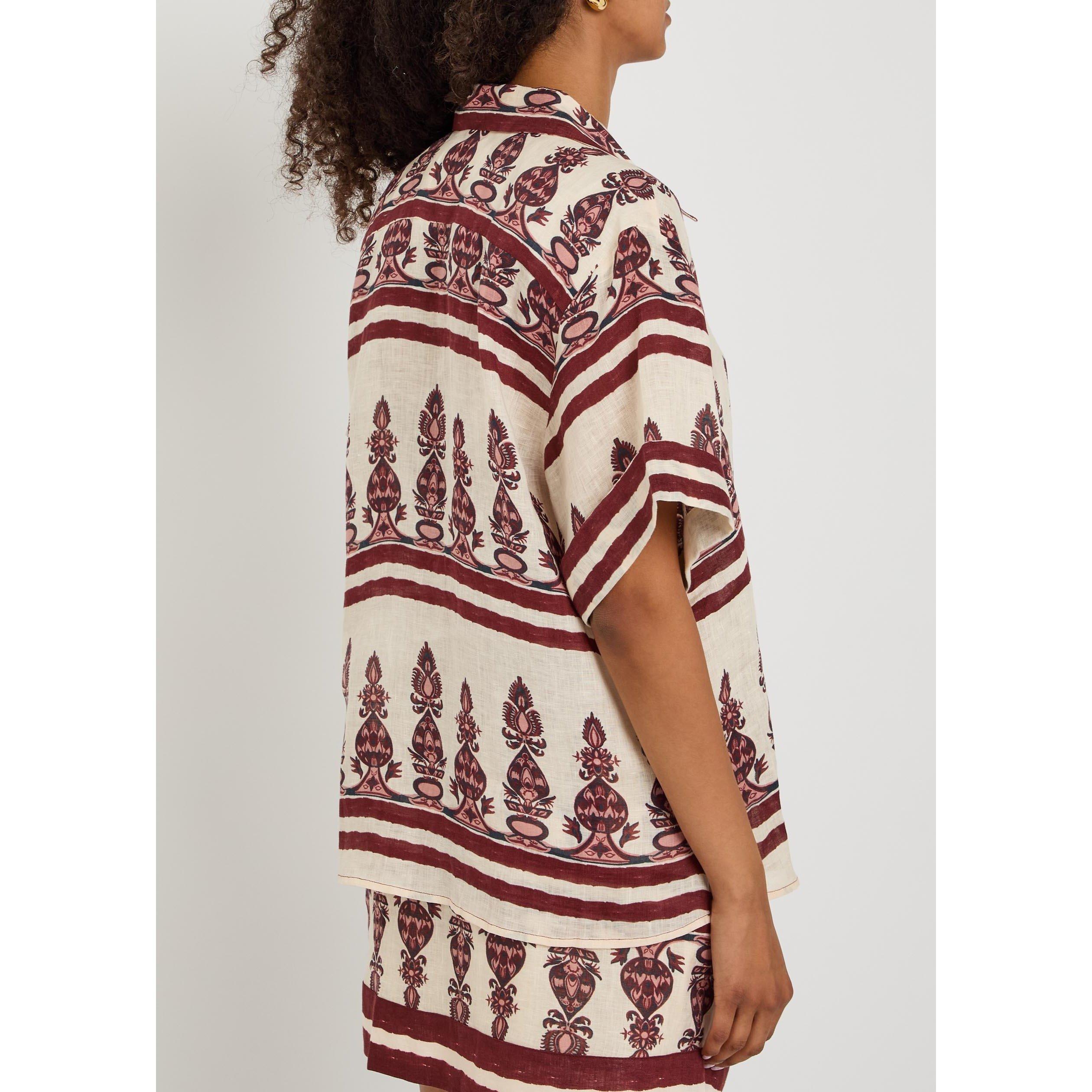 ECRU - Johanna Ortiz - ECRU/WINE LA CRECIENTE SHIRT - 3