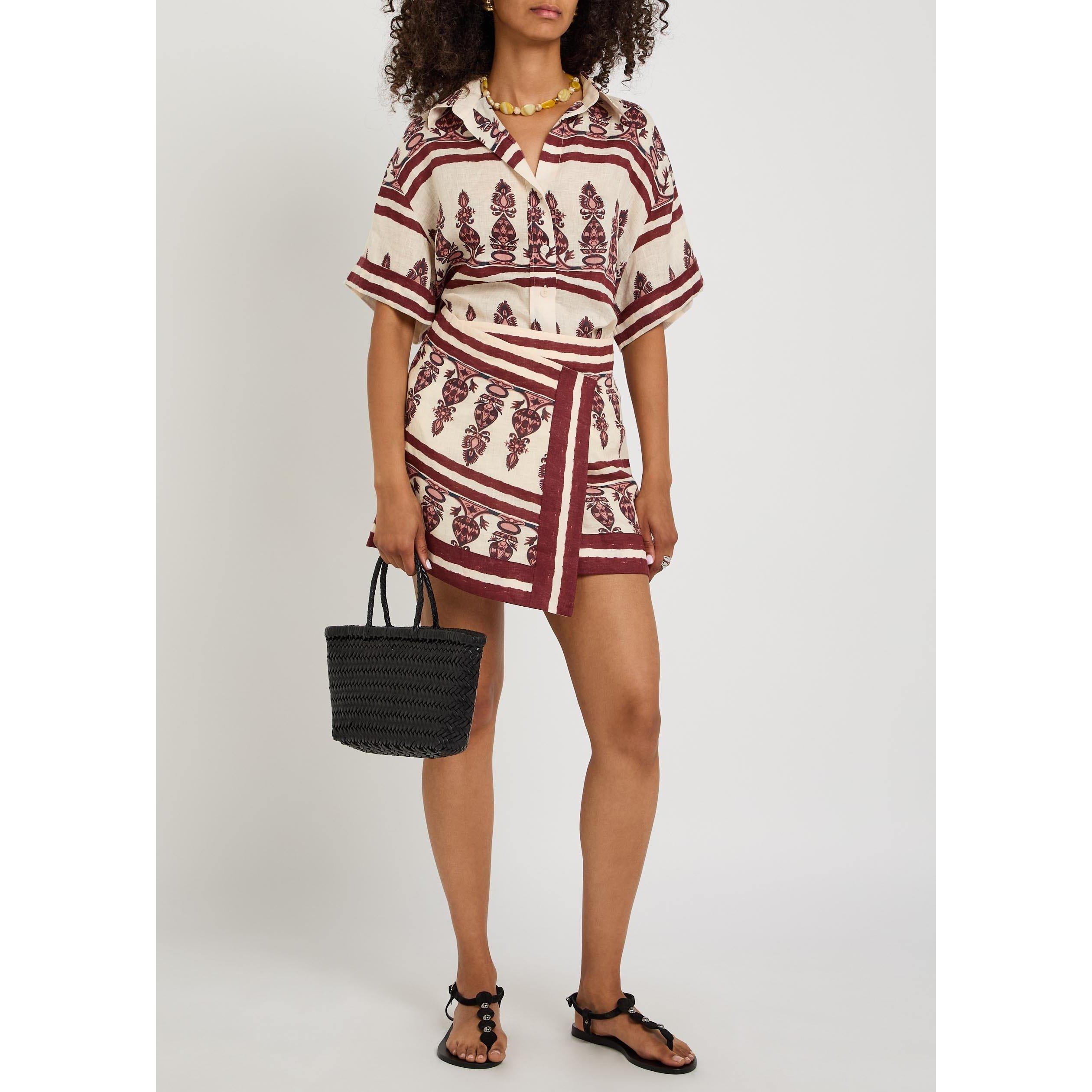 ECRU - Johanna Ortiz - ECRU/WINE LA CRECIENTE SHIRT - 5