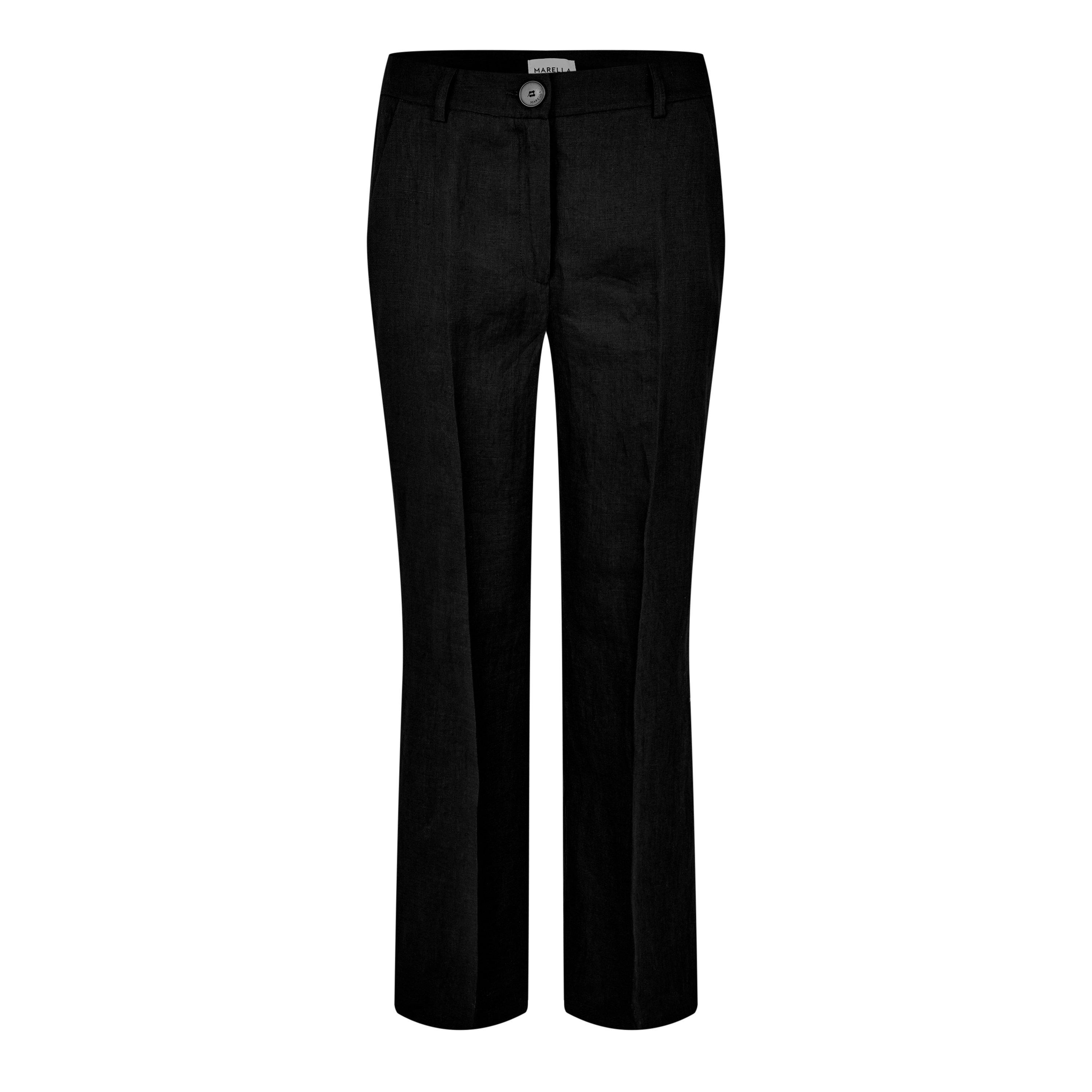 BLACK - Marella - Women's Muschio Wide Leg Trousers - 5