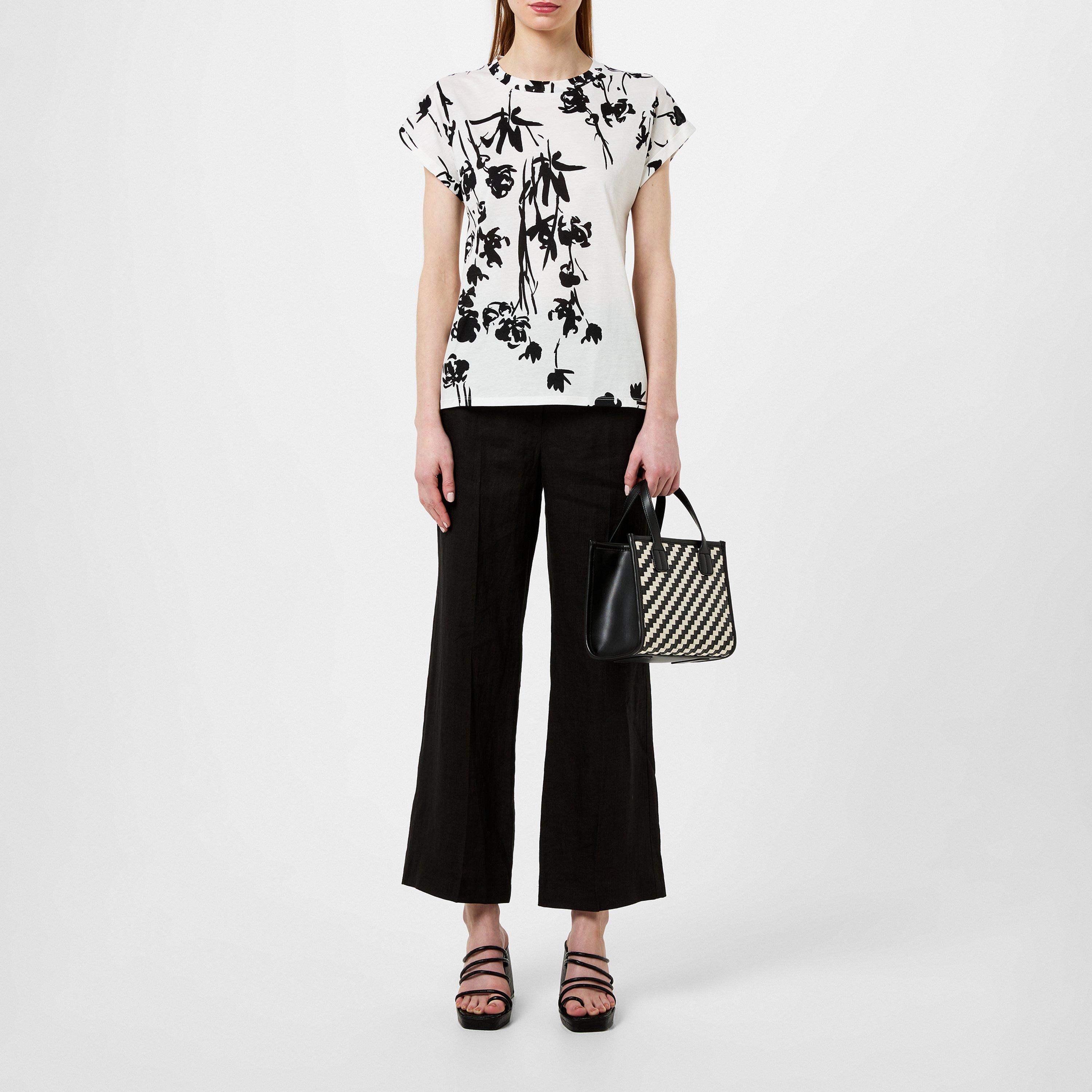 BLACK - Marella - Women's Muschio Wide Leg Trousers - 4