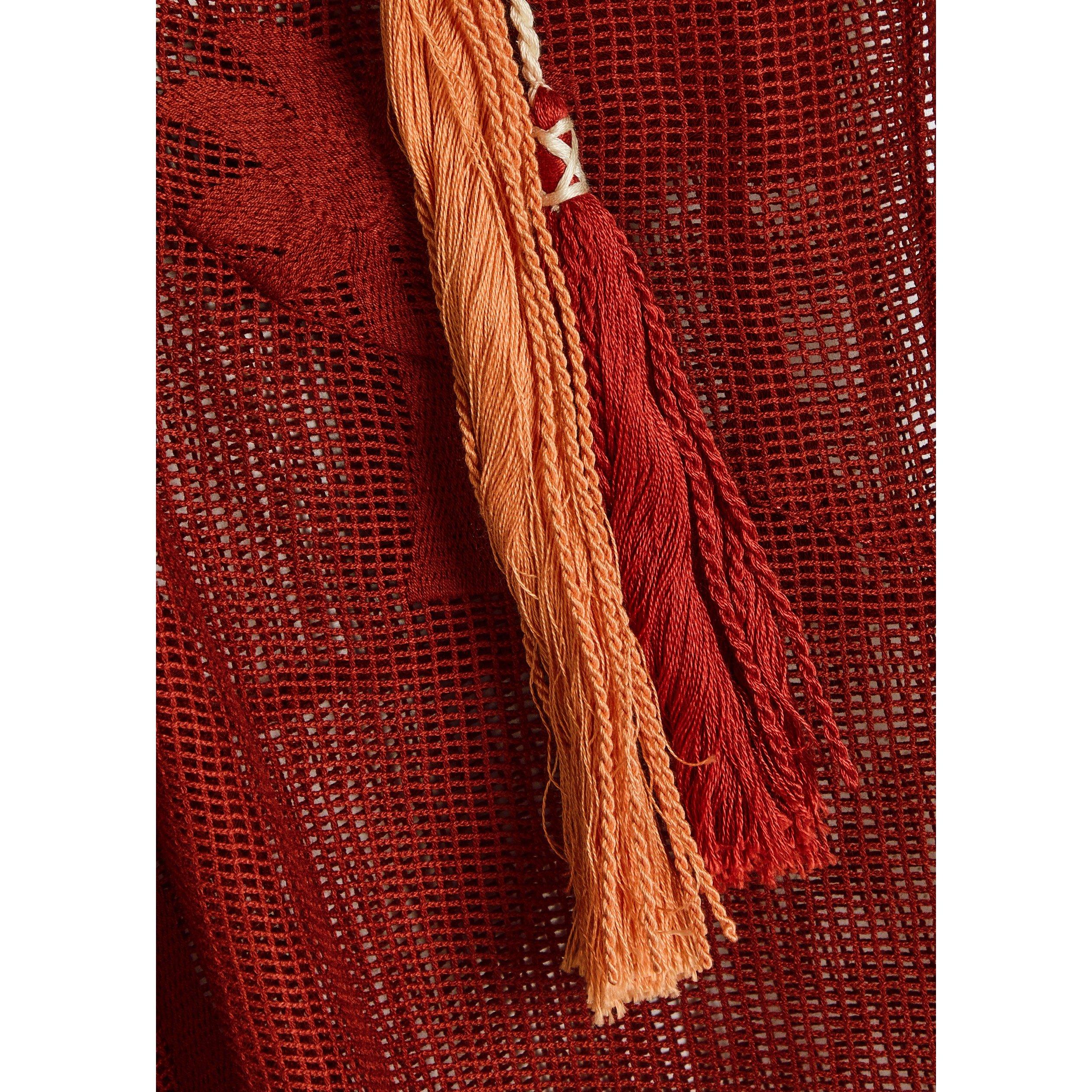 RED - Johanna Ortiz - MARSALA PALM VEIL TUNIC DRESS - 4