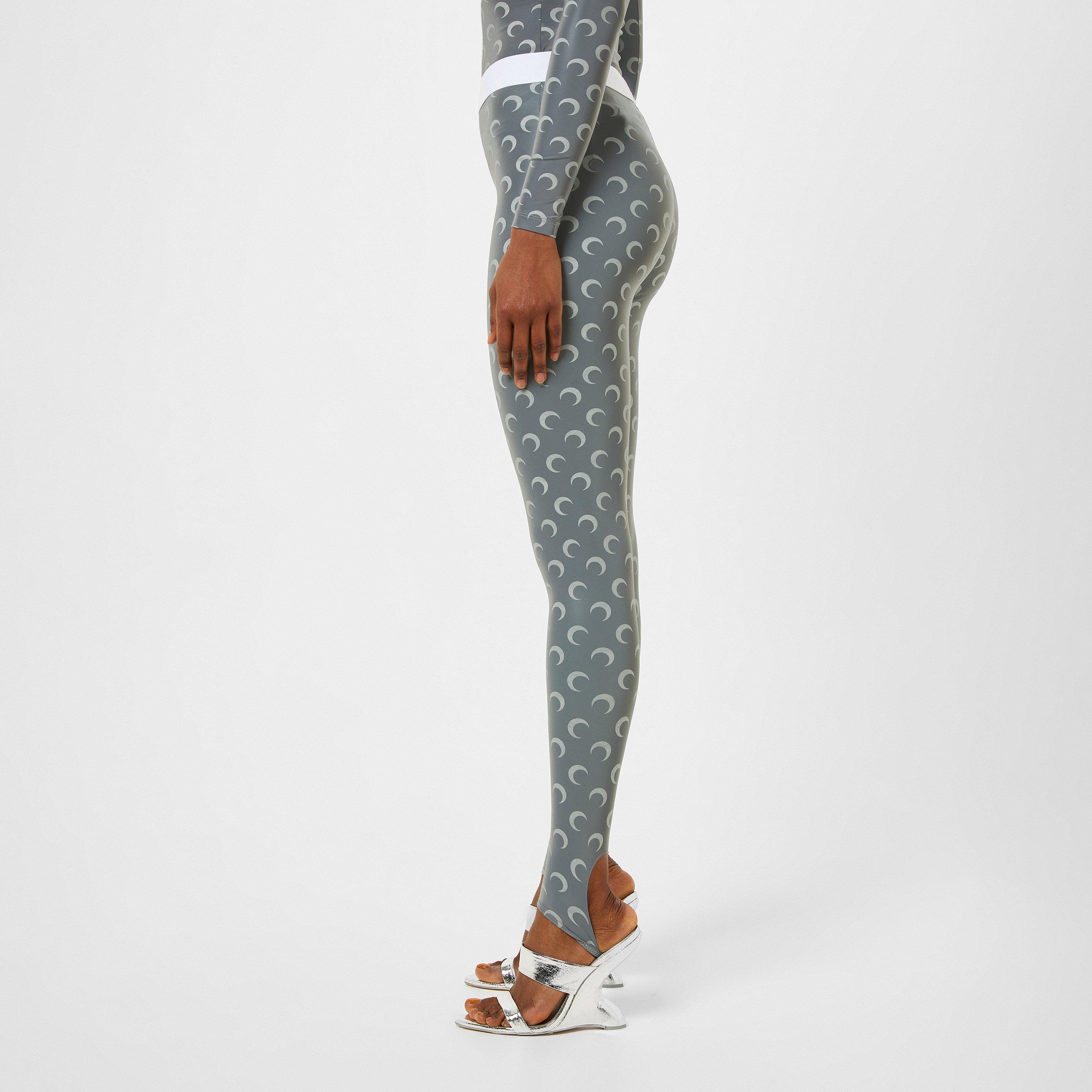 Silver - Marine Serre - Women's All Over Moon Reflective Jersey Leggings - 2