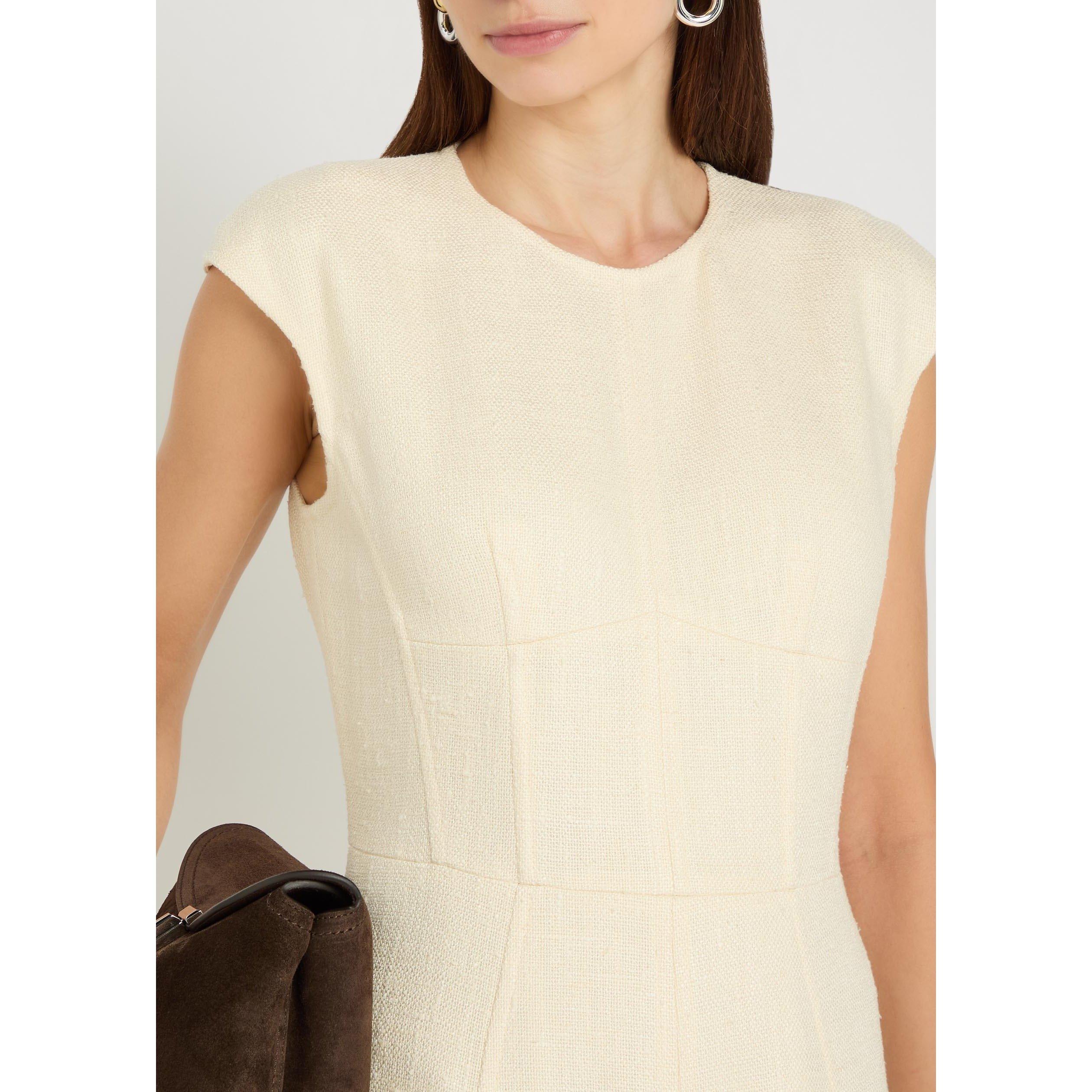IVORY - Gabriela Hearst - Women's Crowther Silk Wool Fringe A-Line Dress - 4