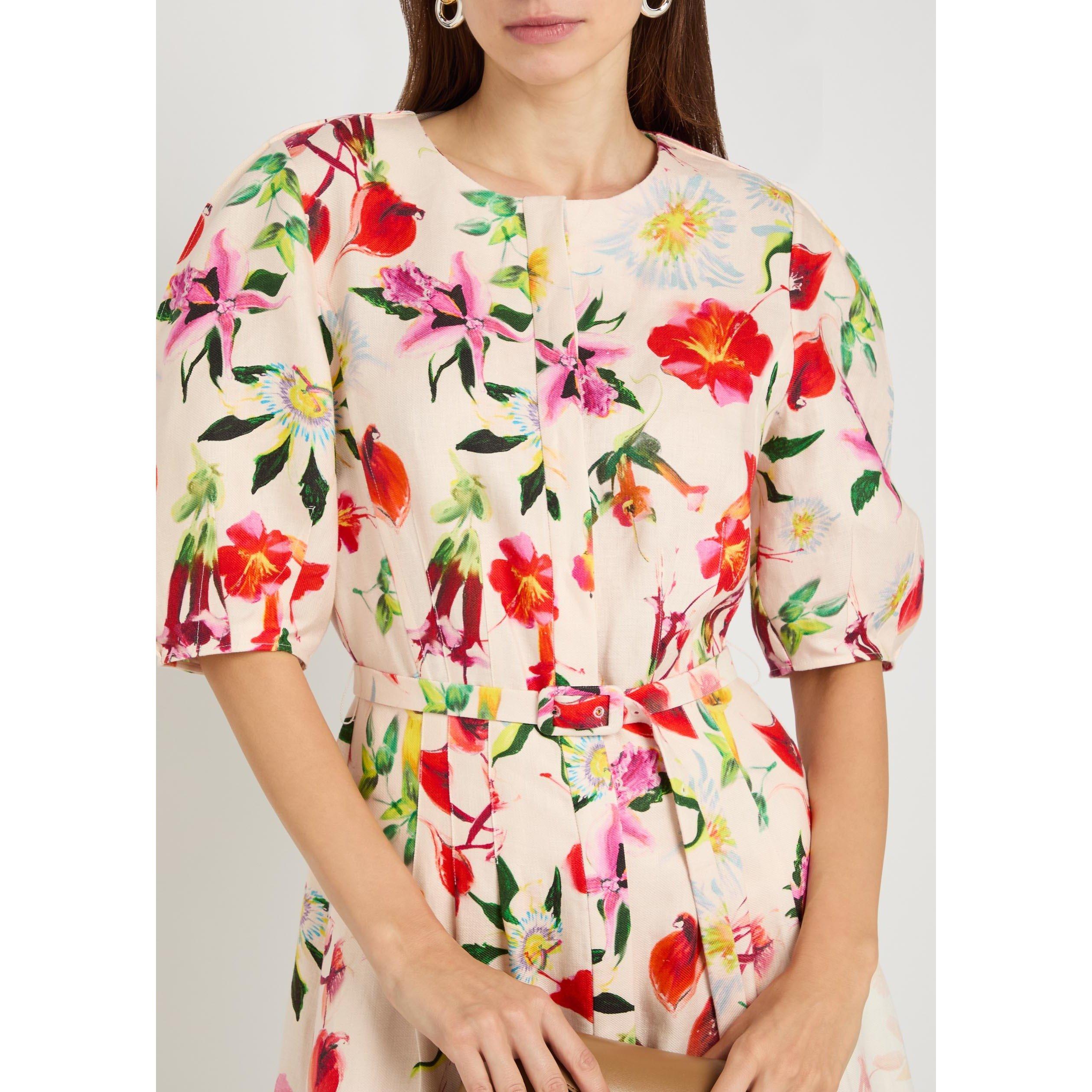 MULTICOLOURED - Gabriela Hearst - Women's Ignis Floral Linen Maxi Dress - 4