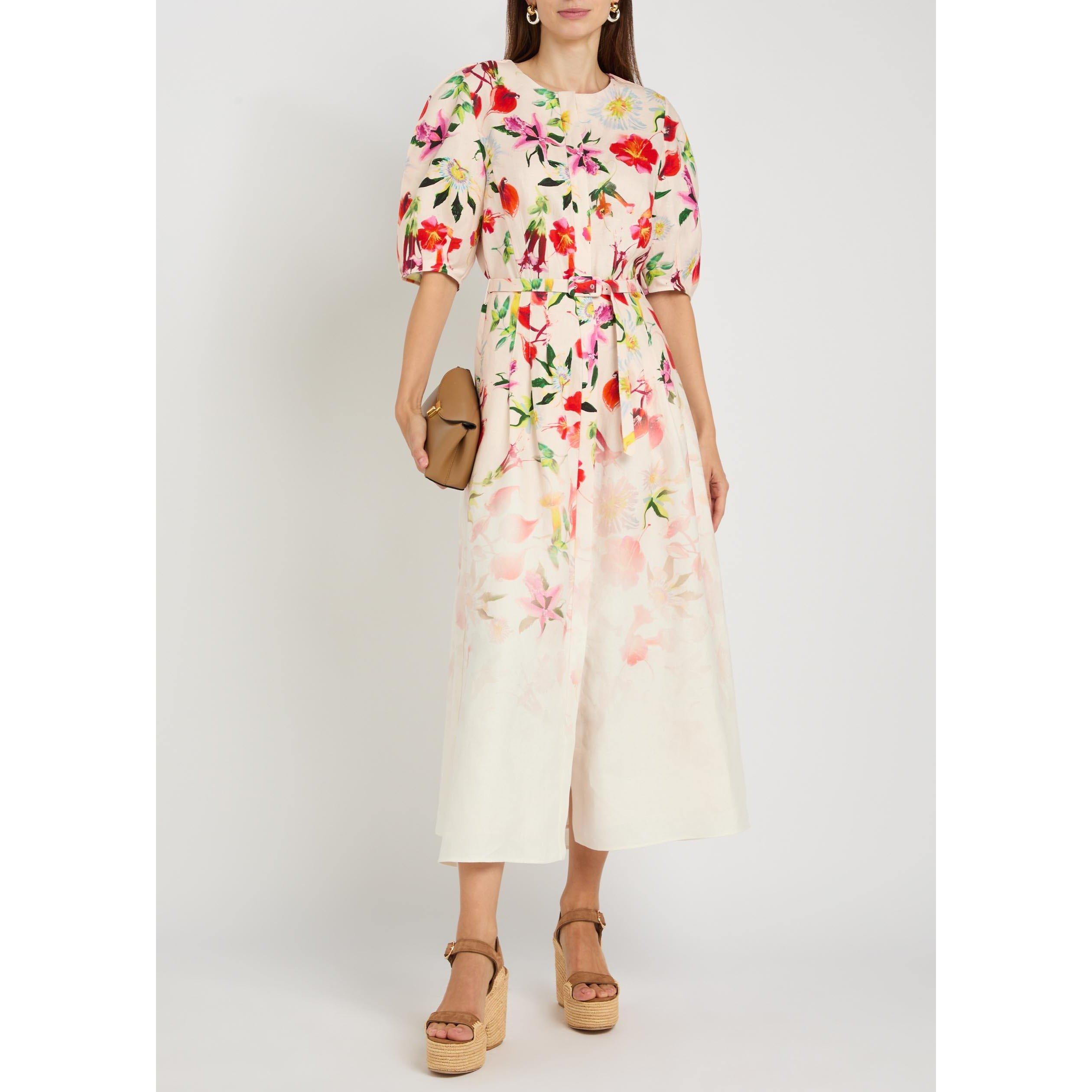 MULTICOLOURED - Gabriela Hearst - Women's Ignis Floral Linen Maxi Dress - 5