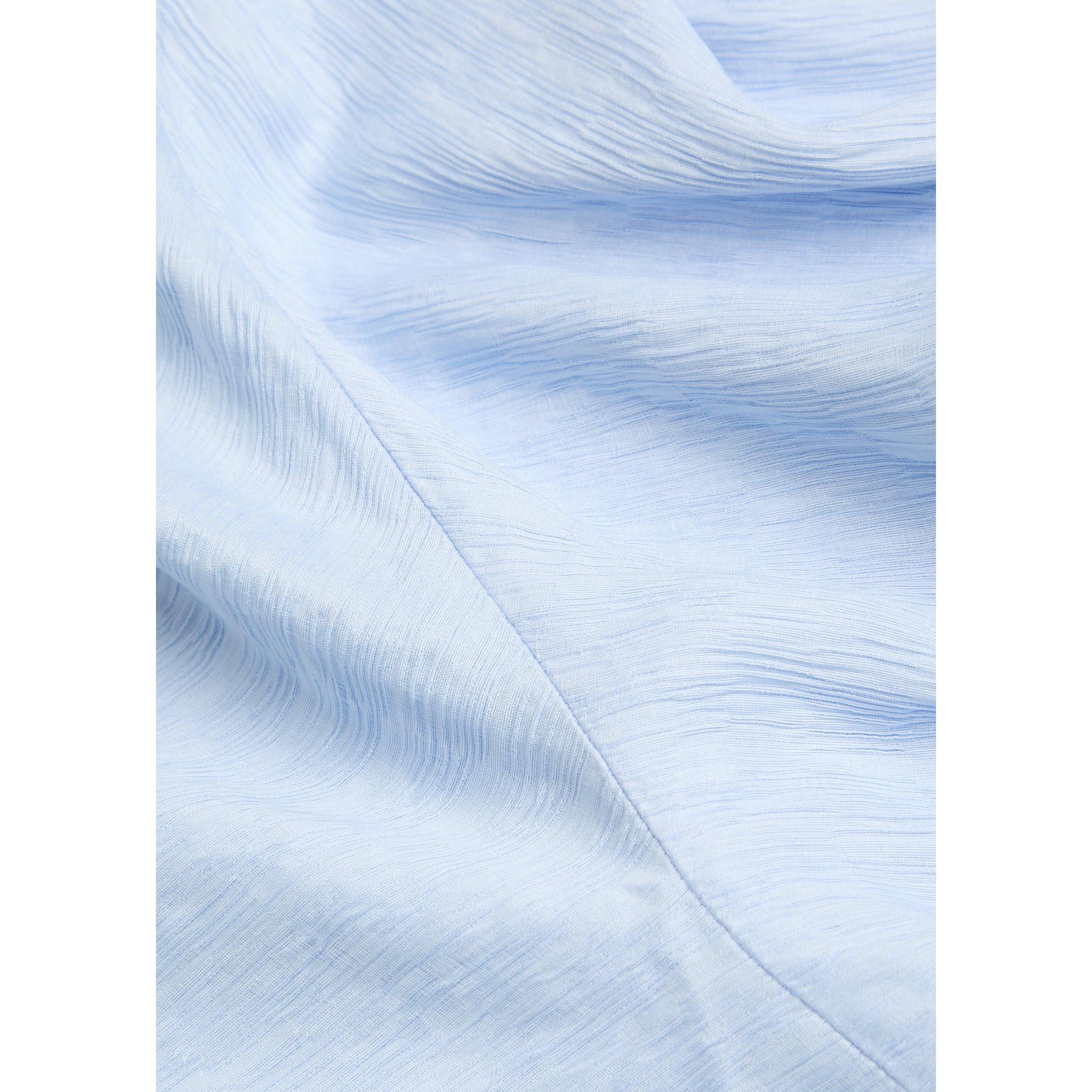 LIGHT BLUE - Toteme - Women's Round-Neck Pleated Viscose Maxi Dress - 4