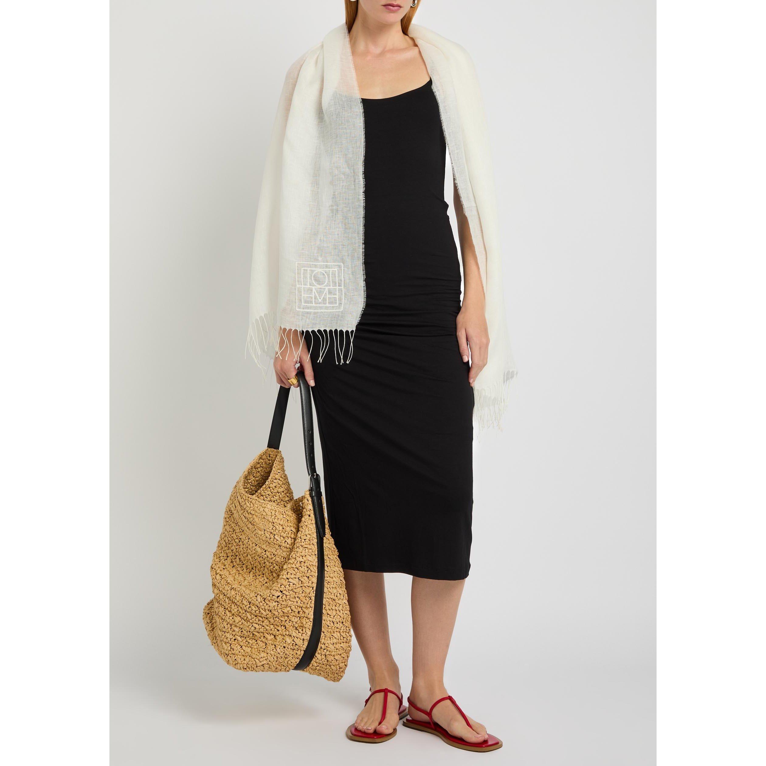 BLACK - Toteme - Women's Draped Scoop-Neck Slip Dress - 5
