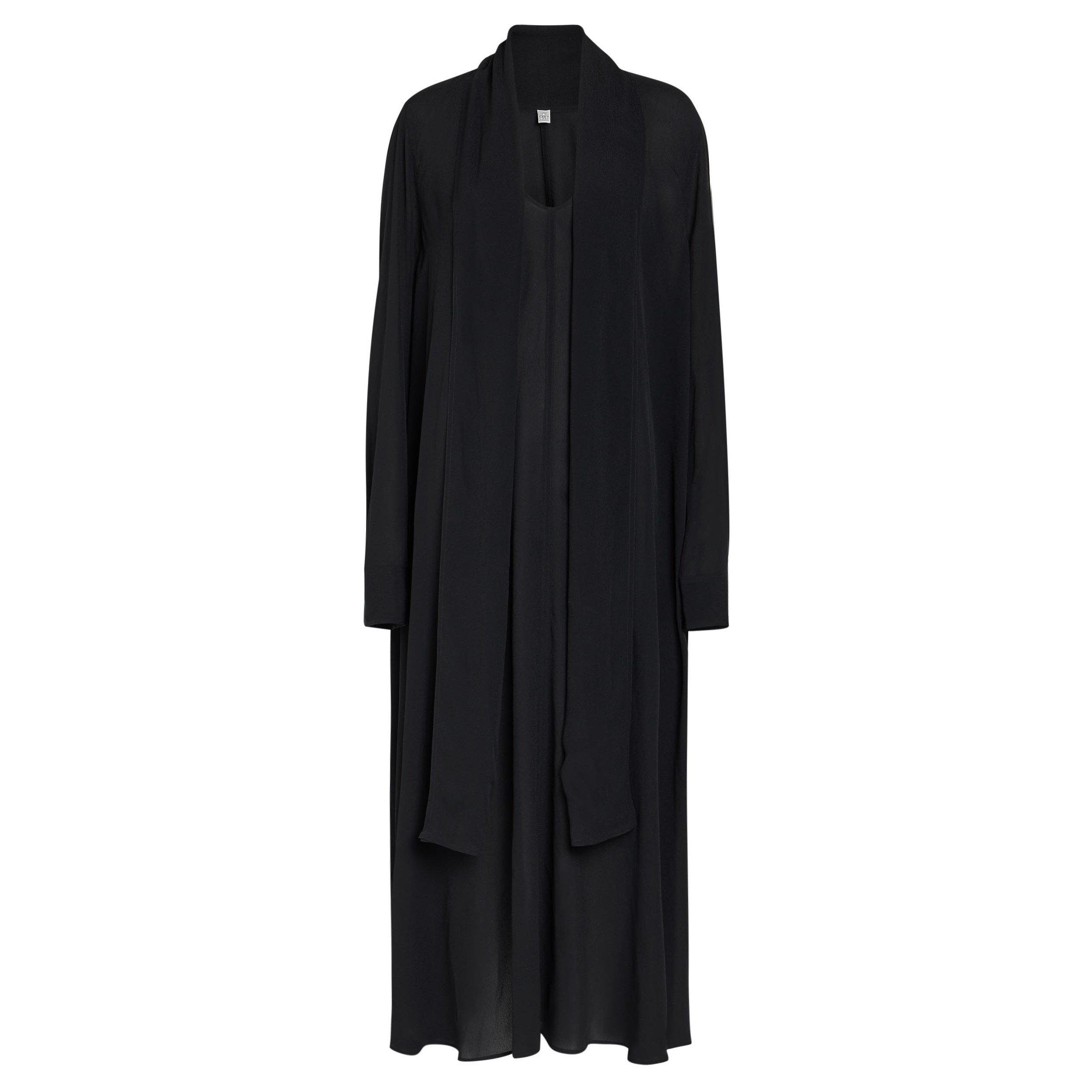 BLACK - Toteme - ROUNDED NECKLINE DRESS
