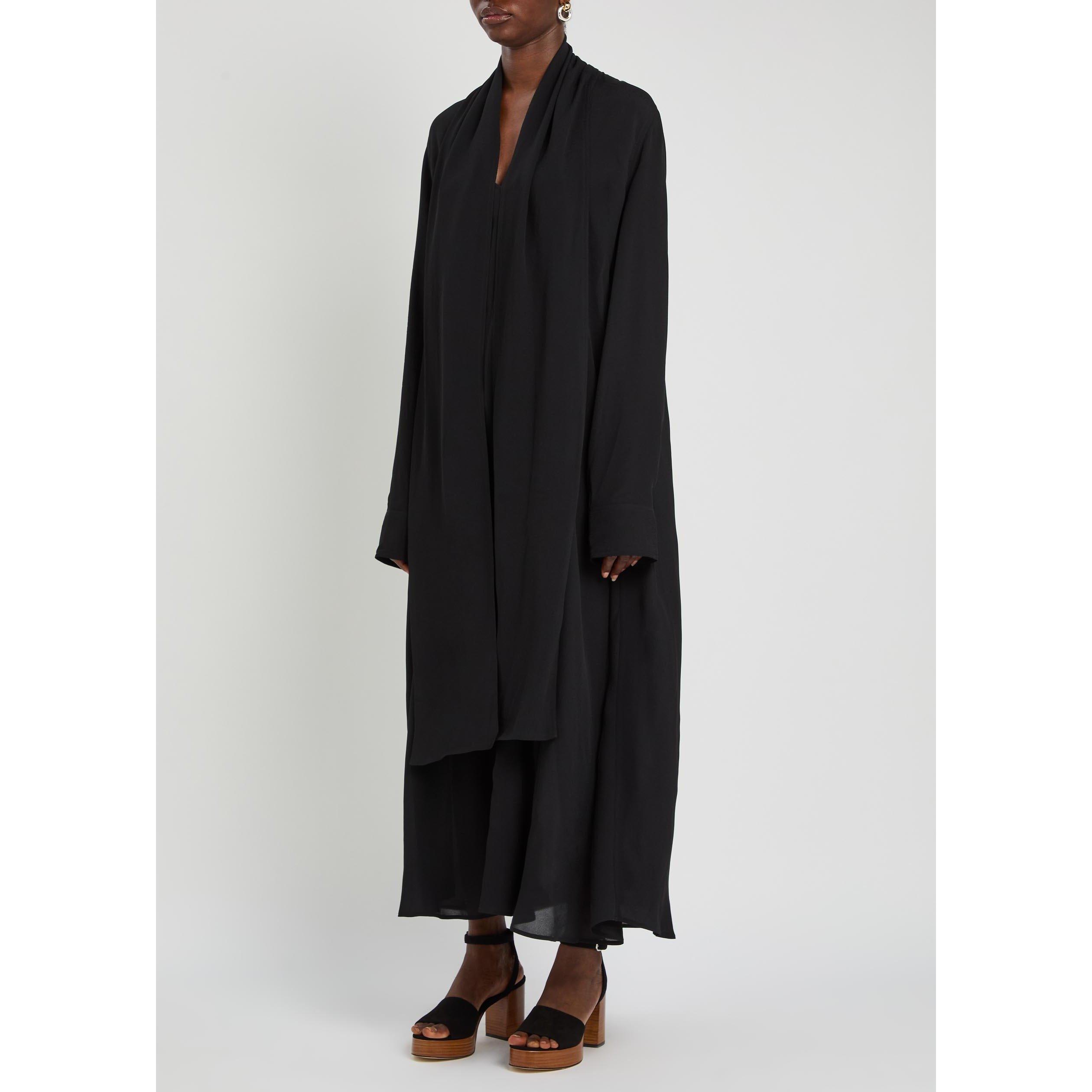 BLACK - Toteme - Women's Round-Neck Viscose Maxi Dress - 2