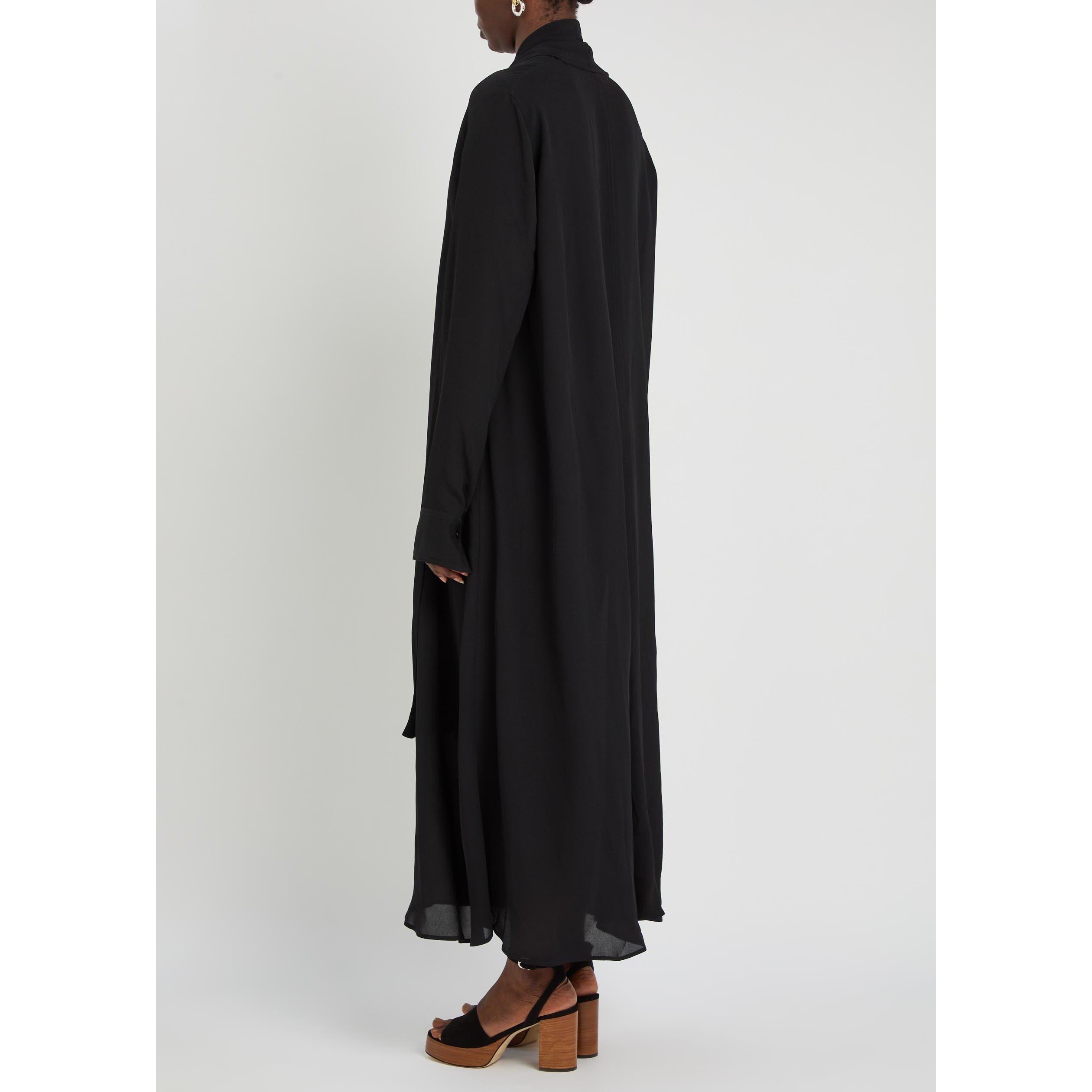 BLACK - Toteme - Women's Round-Neck Viscose Maxi Dress - 3