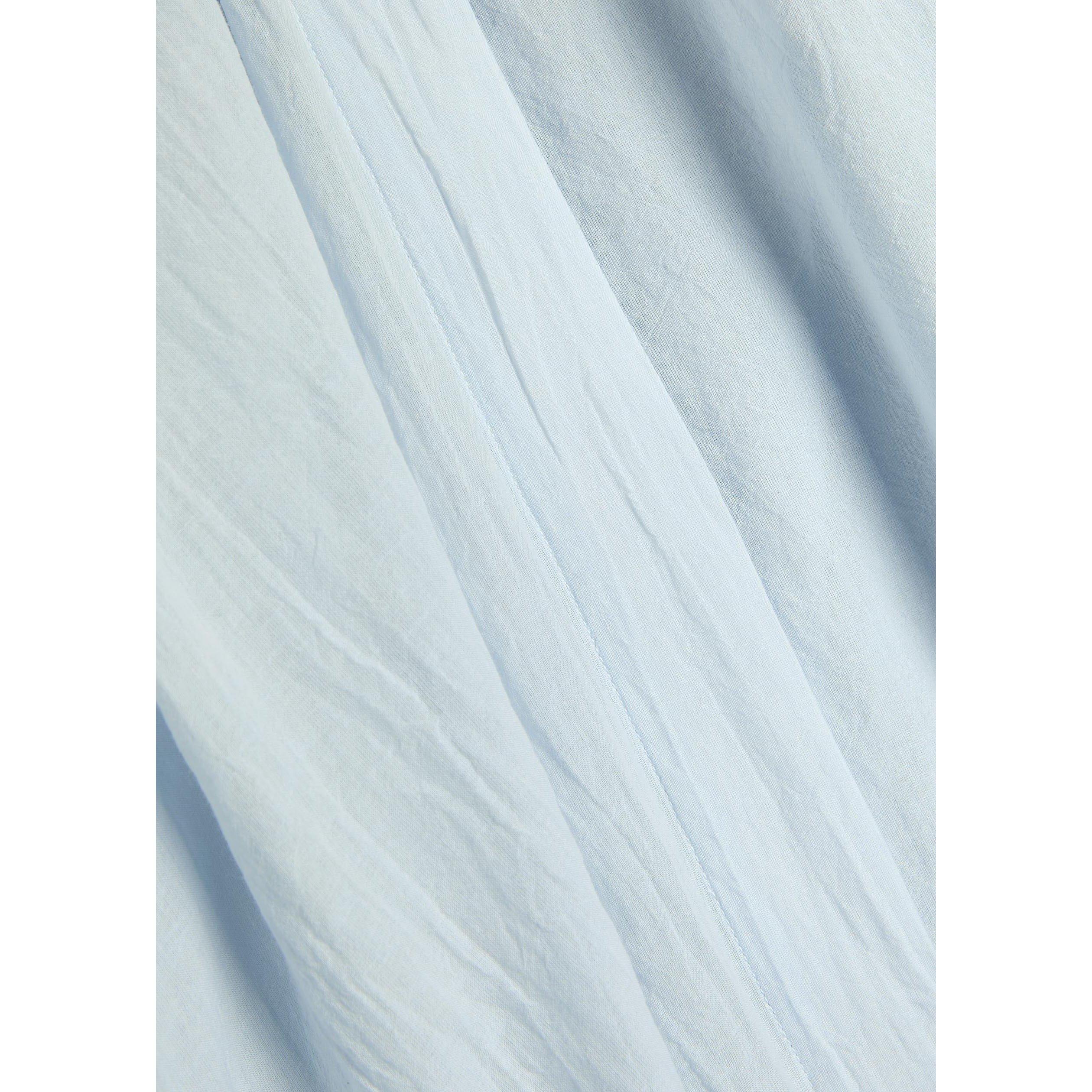LIGHT BLUE - Toteme - Women's Belted Cotton Voile Maxi Dress - 4