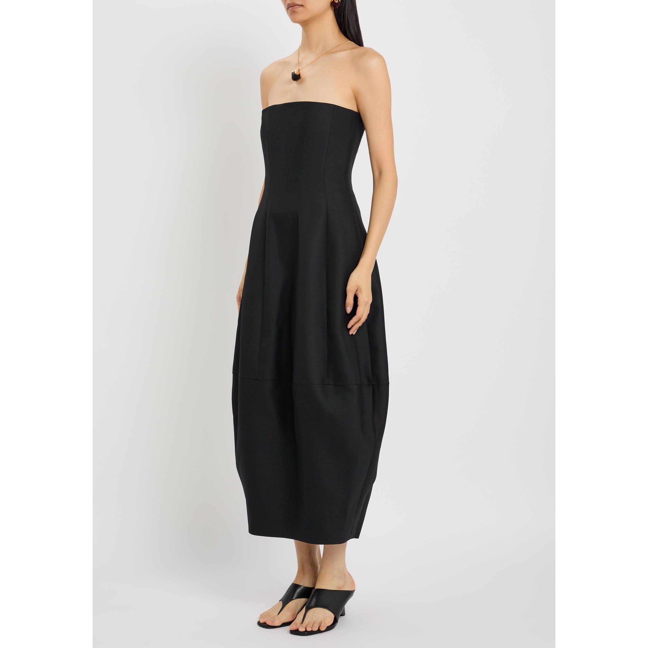BLACK - Khaite - Women's Stela Wool Corset Dress - 2