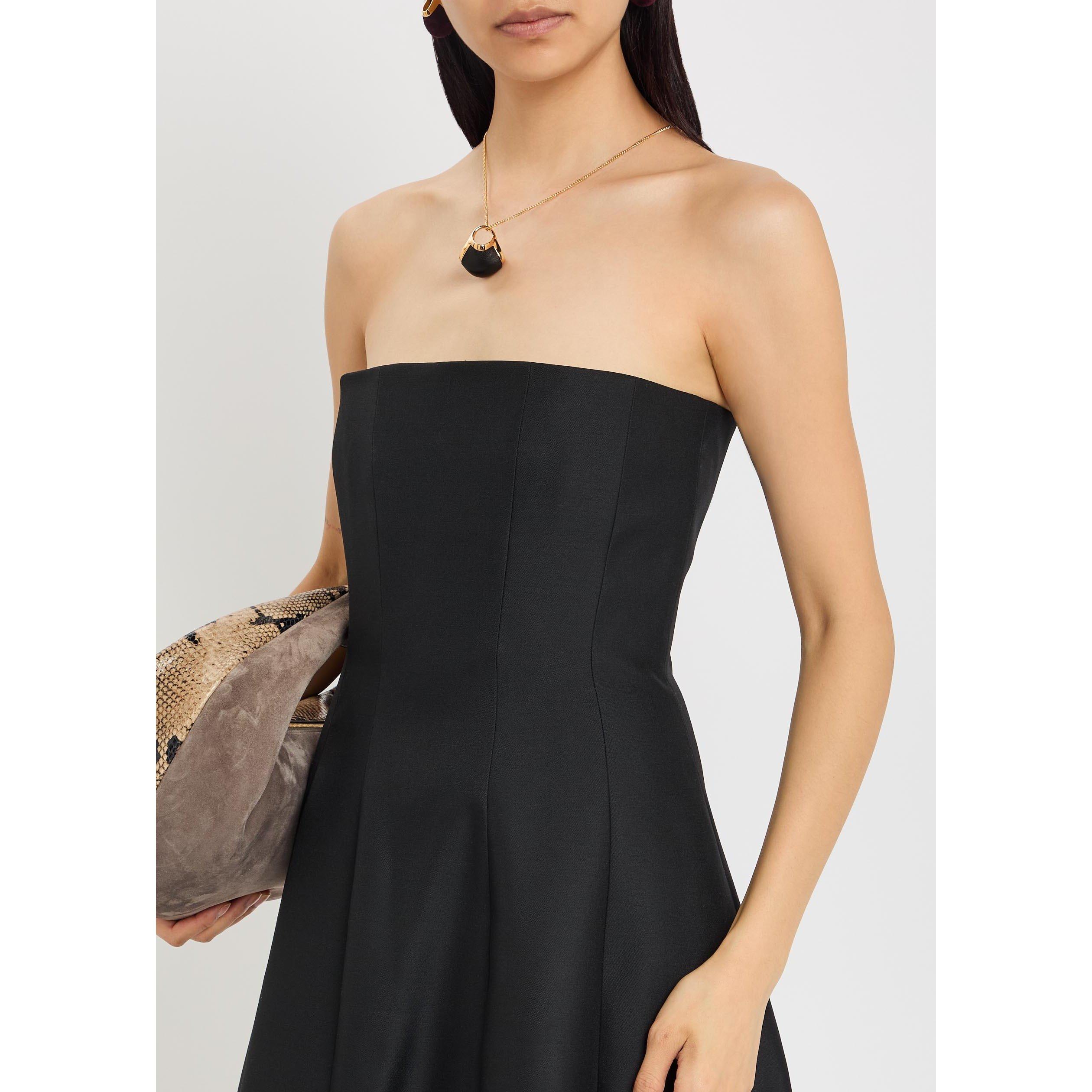 BLACK - Khaite - Women's Stela Wool Corset Dress - 4