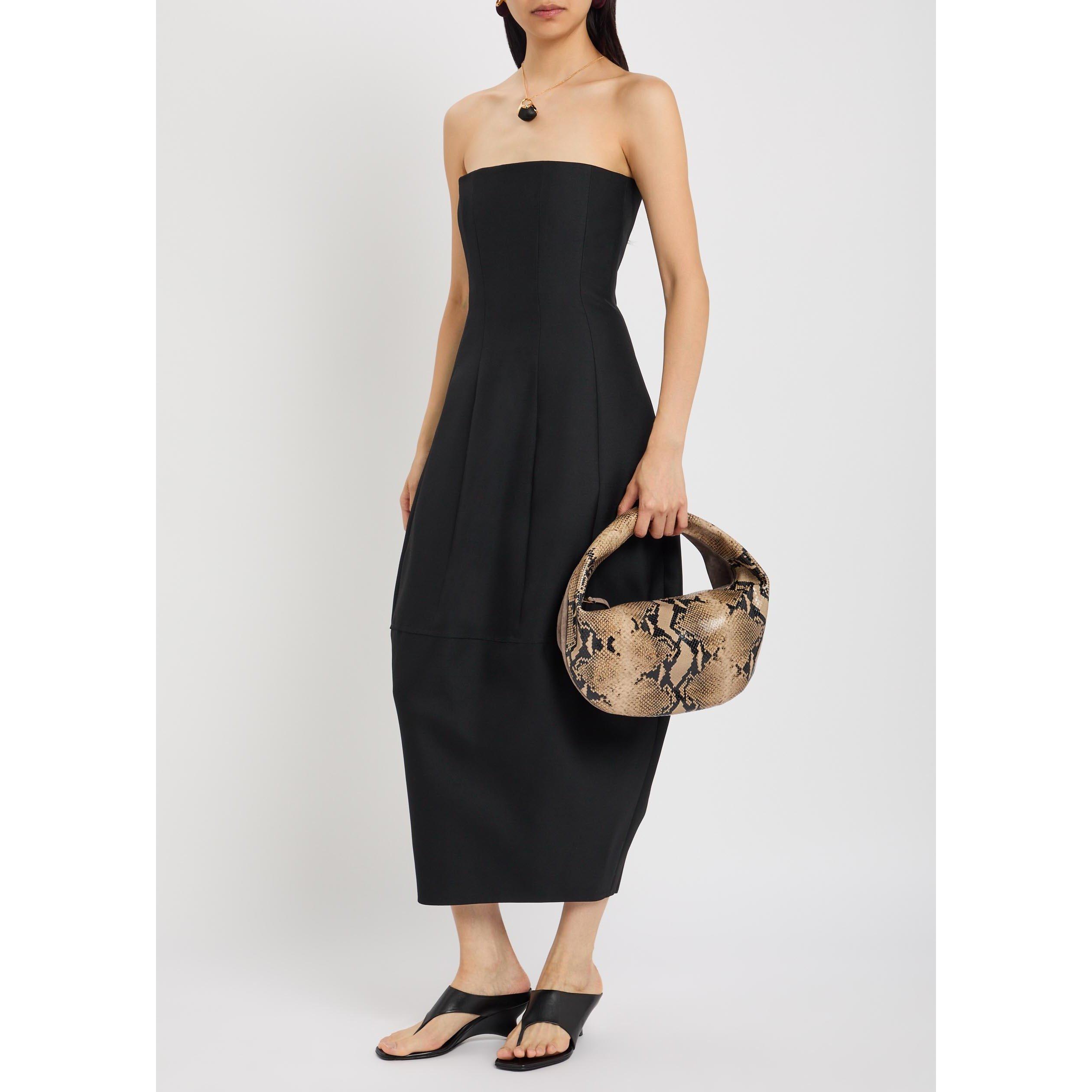 BLACK - Khaite - Women's Stela Wool Corset Dress - 5