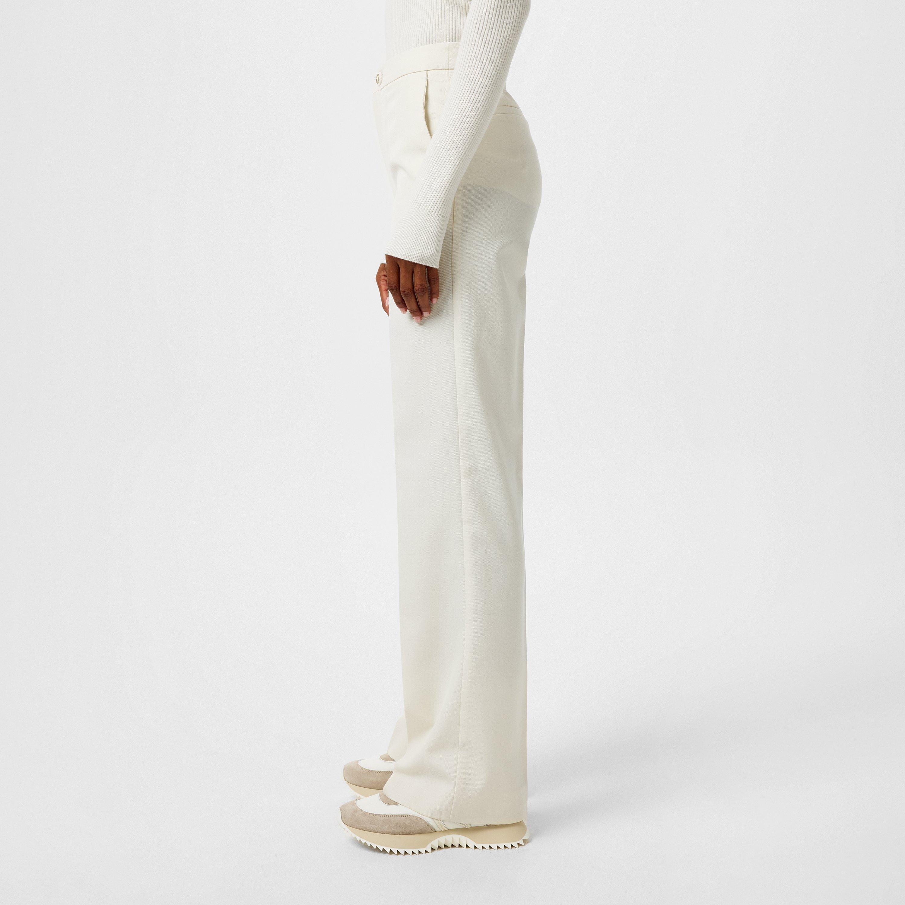 White 050 - Moncler - Classic Slim Fit Trousers - 2