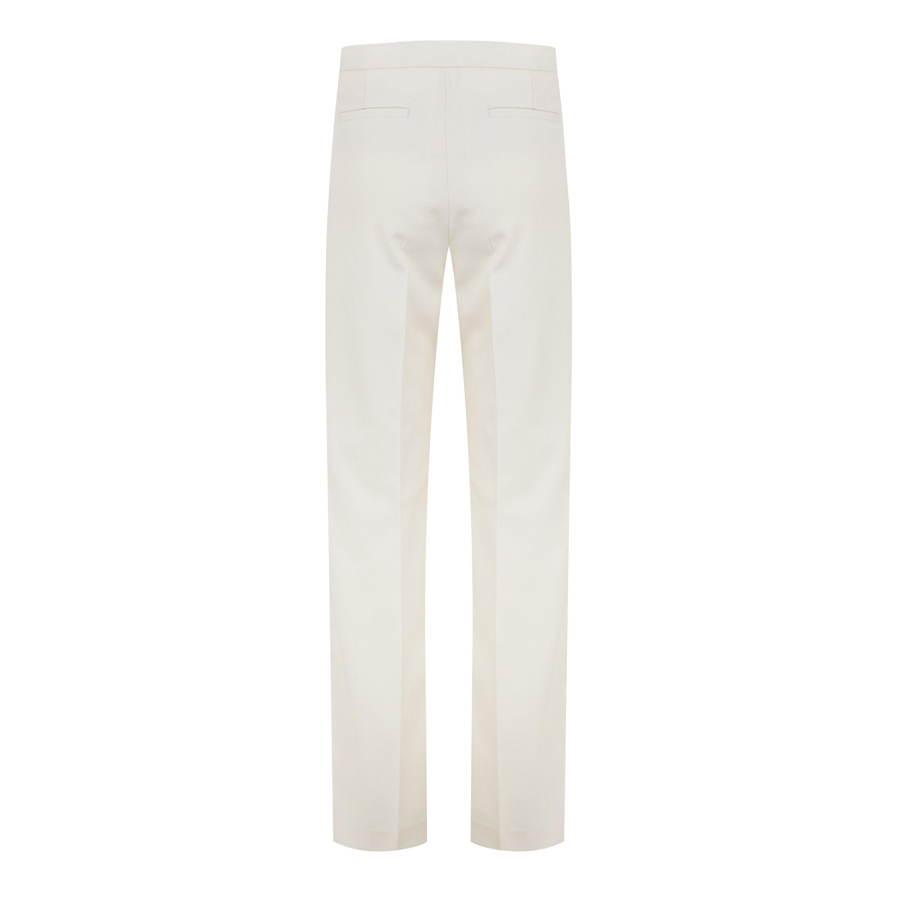 White 050 - Moncler - Classic Slim Fit Trousers - 6