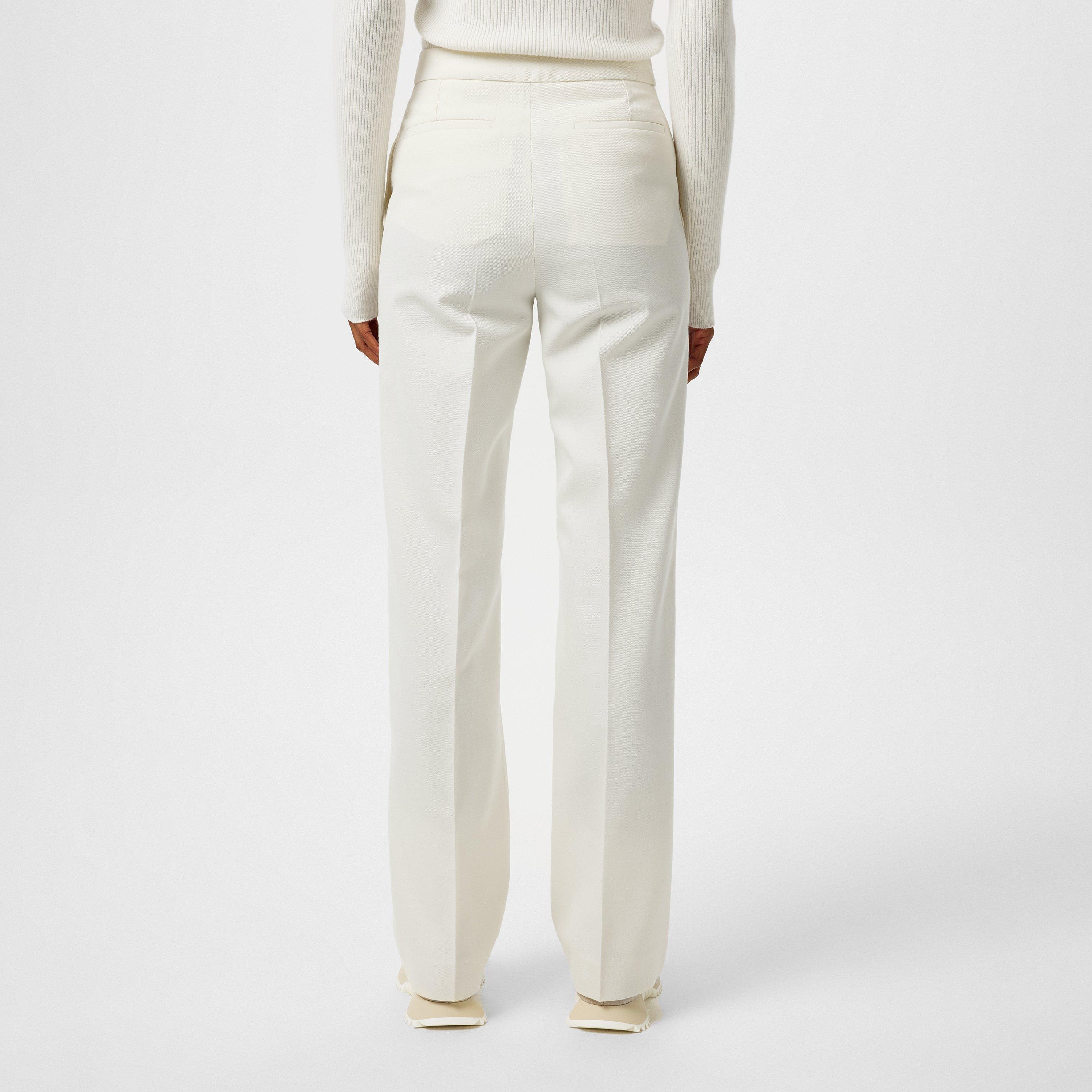 White 050 - Moncler - Classic Slim Fit Trousers - 3