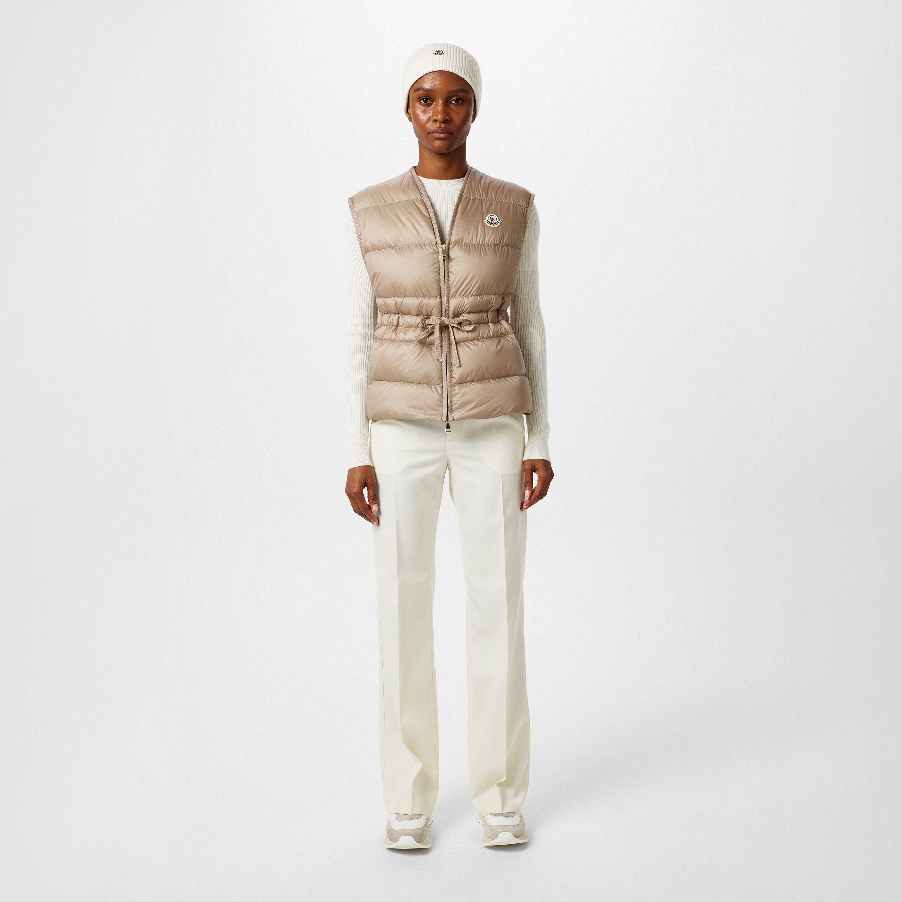 White 050 - Moncler - Classic Slim Fit Trousers - 4