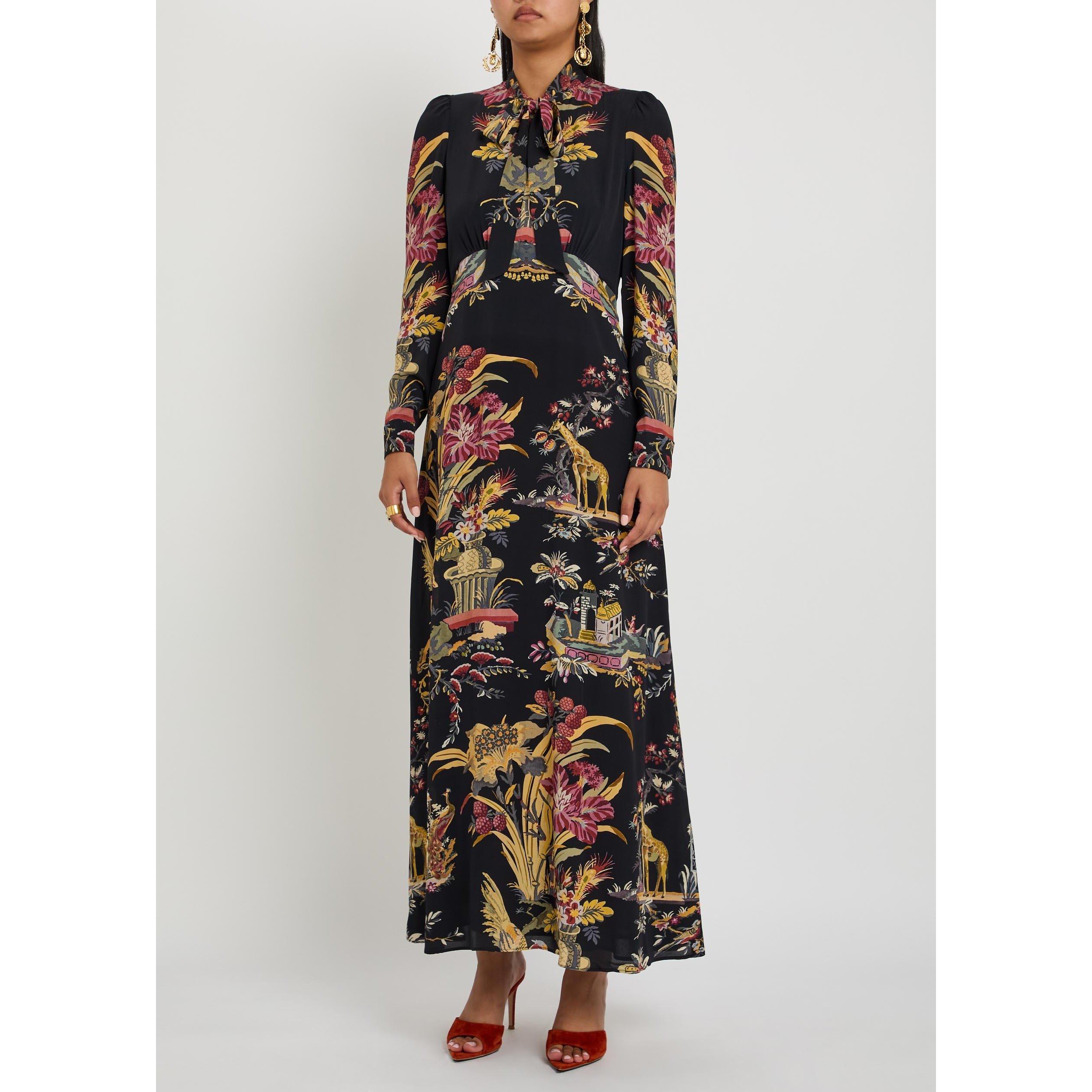 MULTICOLOURED - Etro - Women's Floral Viscose Long-Sleeve Midi Dress - 2