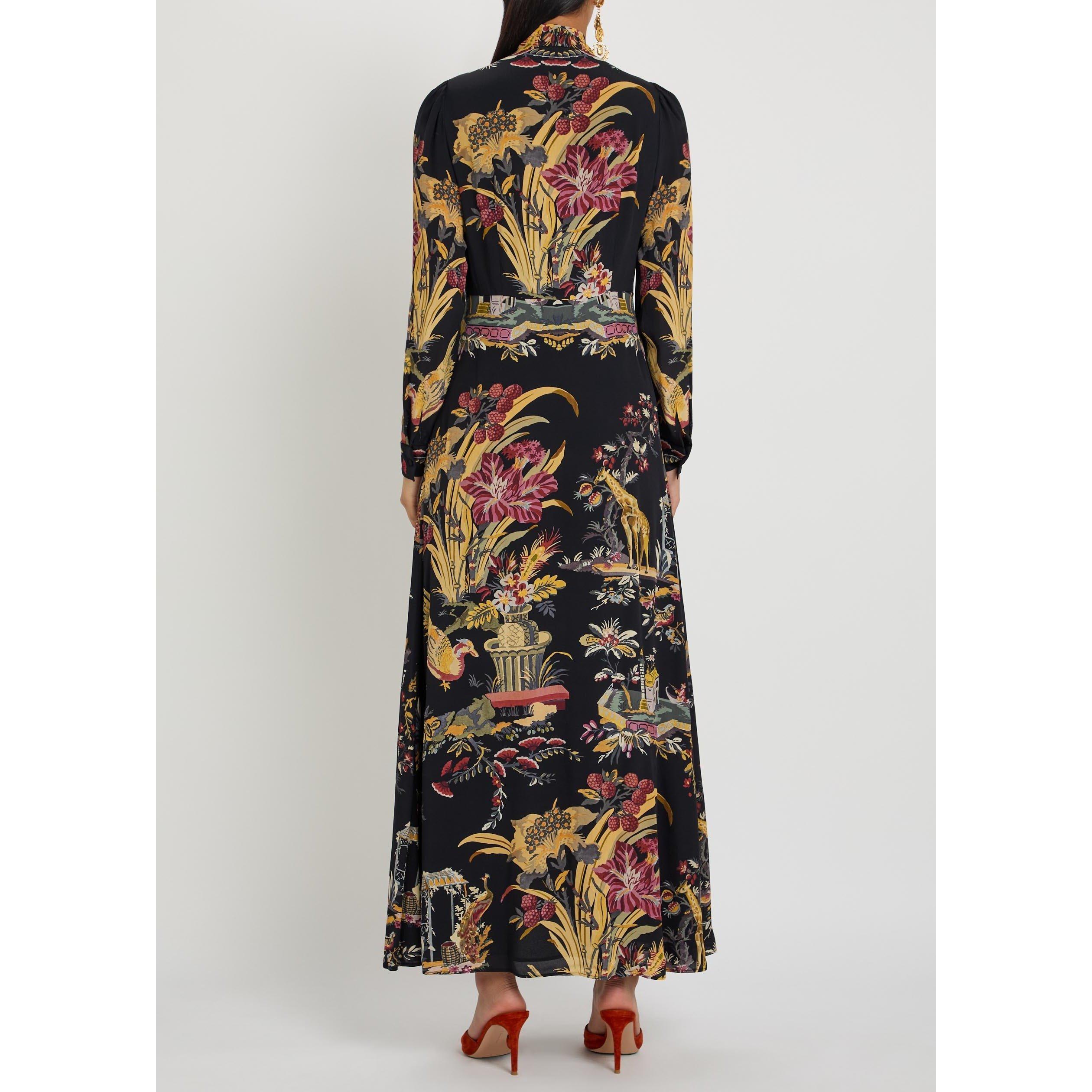 MULTICOLOURED - Etro - Women's Floral Viscose Long-Sleeve Midi Dress - 3