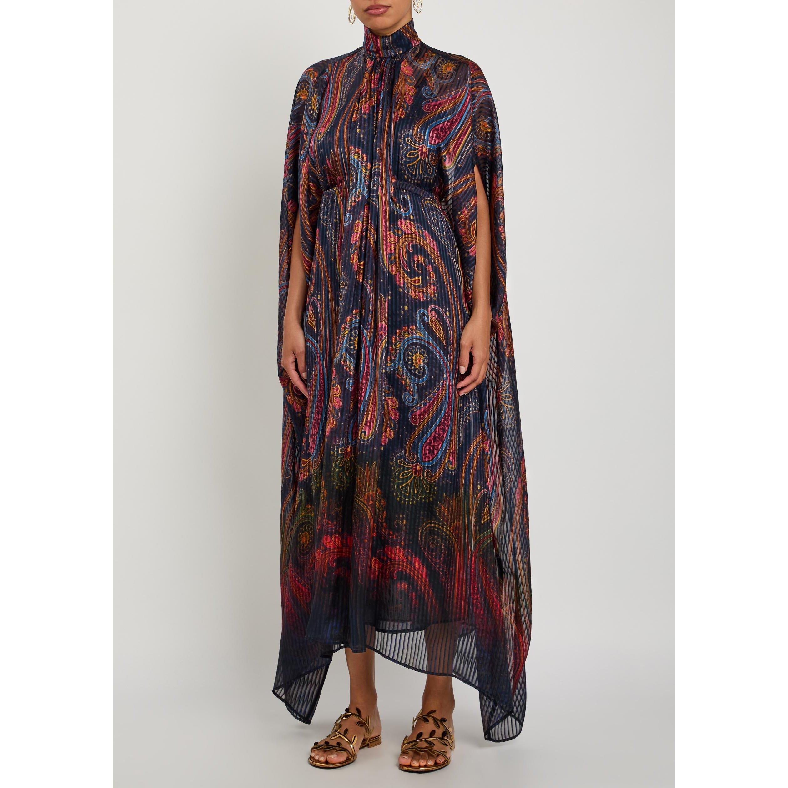 MULTICOLOURED - Etro - Women's Paisley Silk Maxi Dress - 2