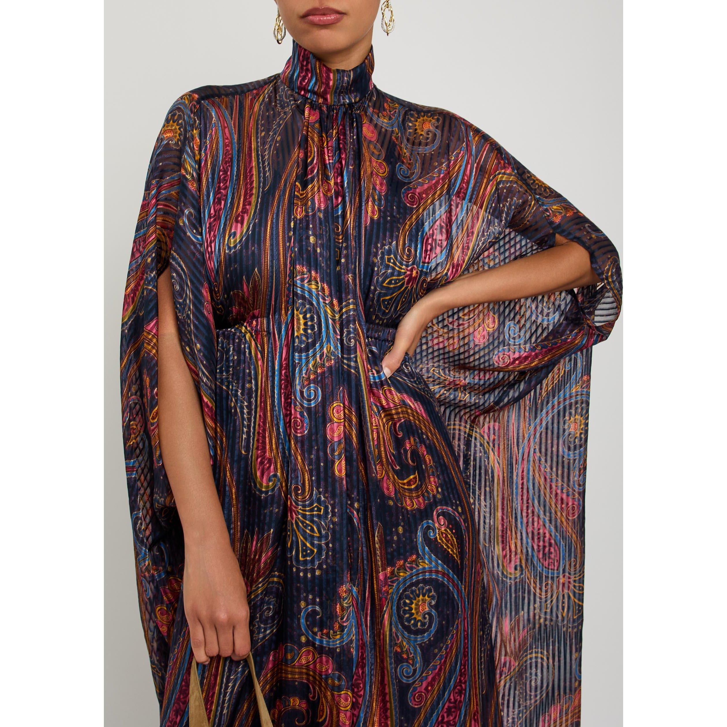 MULTICOLOURED - Etro - Women's Paisley Silk Maxi Dress - 4