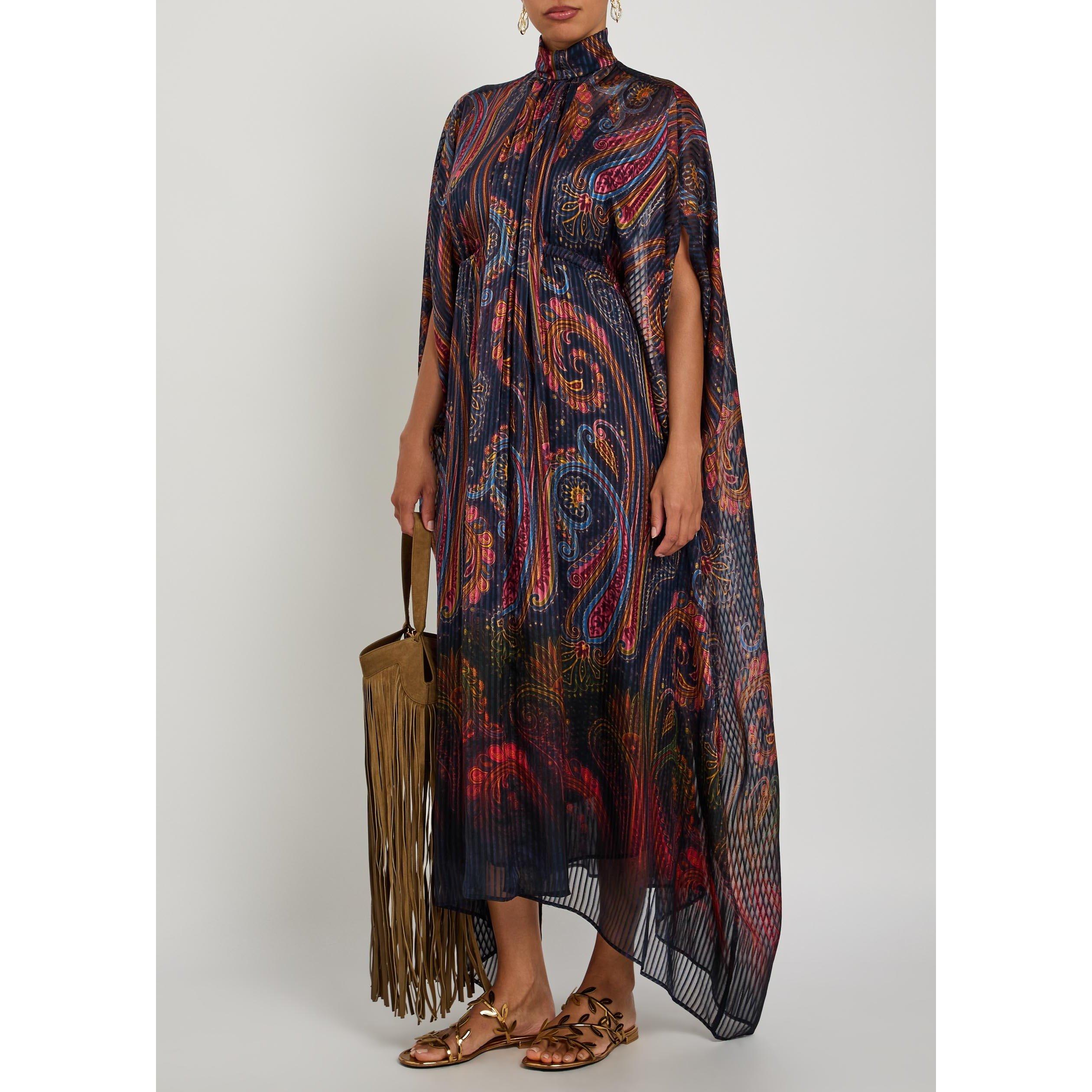 MULTICOLOURED - Etro - Women's Paisley Silk Maxi Dress - 5