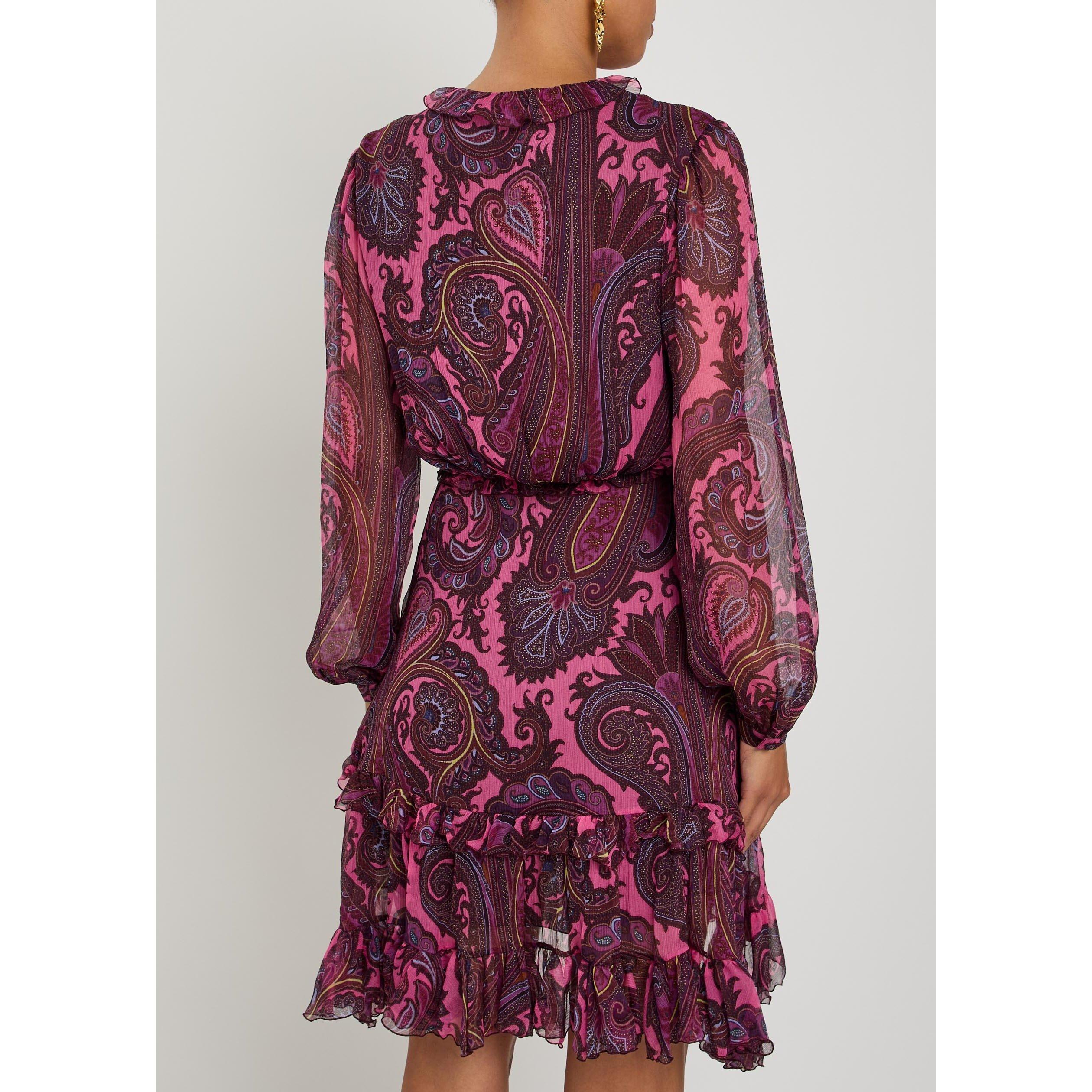 MULTICOLOURED - Etro - Women's Silk Ruffle Mini Dress - 3