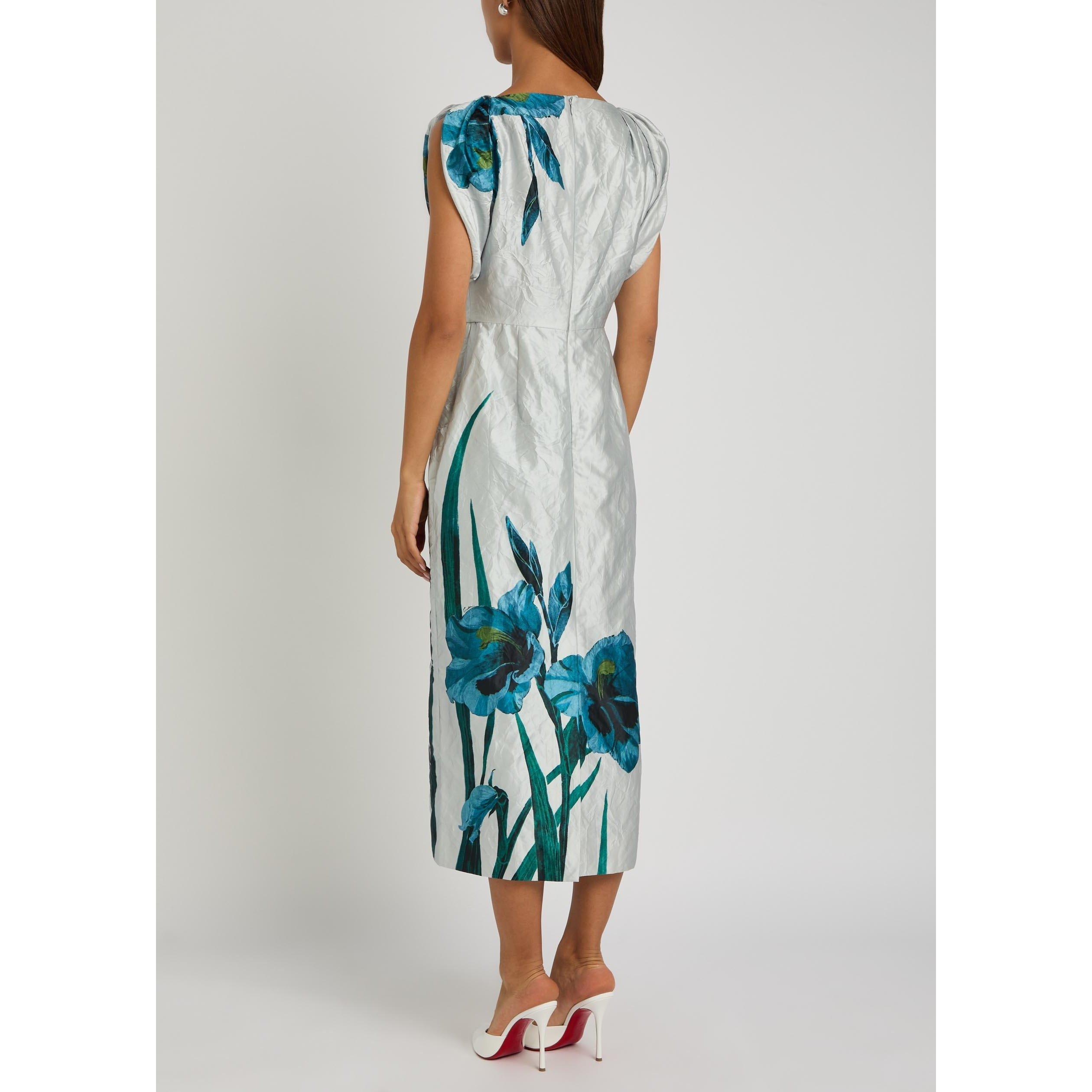 WHITE AND OTHER - Erdem - FLORAL TEXTURED SATIN SHORT SL - 3