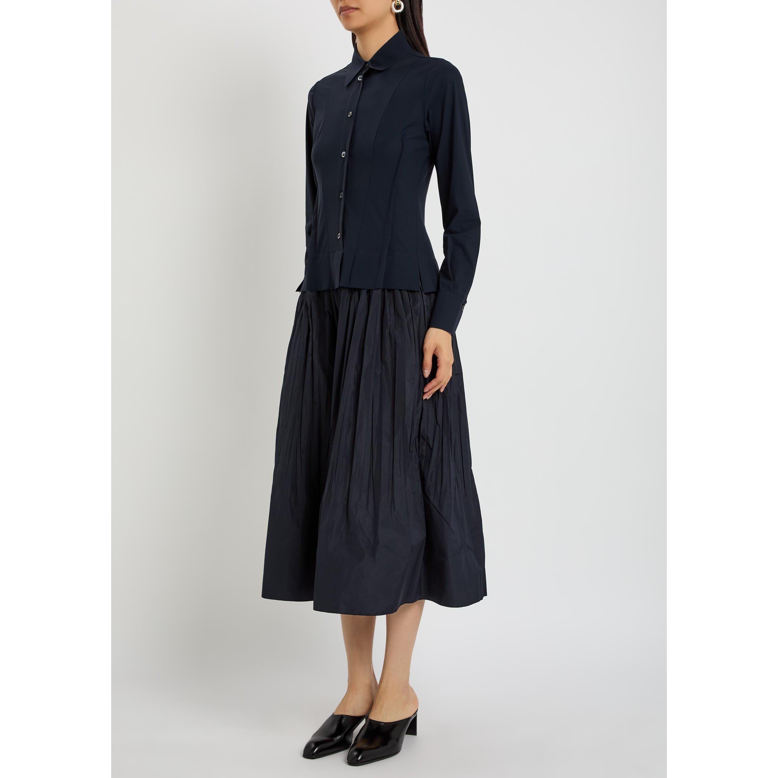 NAVY - High - LS LS HABIT TAFFETA SHIRT DRS - 2