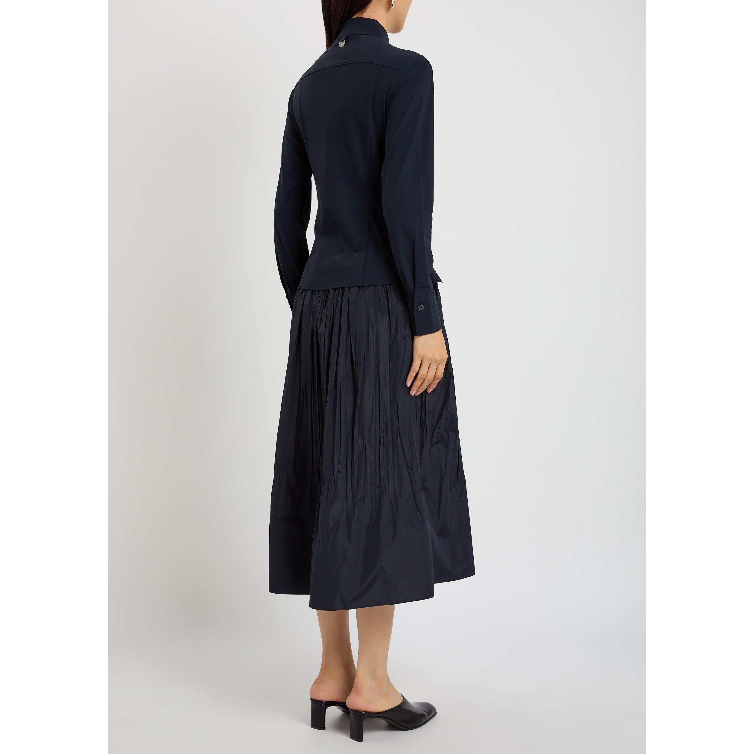 NAVY - High - LS LS HABIT TAFFETA SHIRT DRS - 3