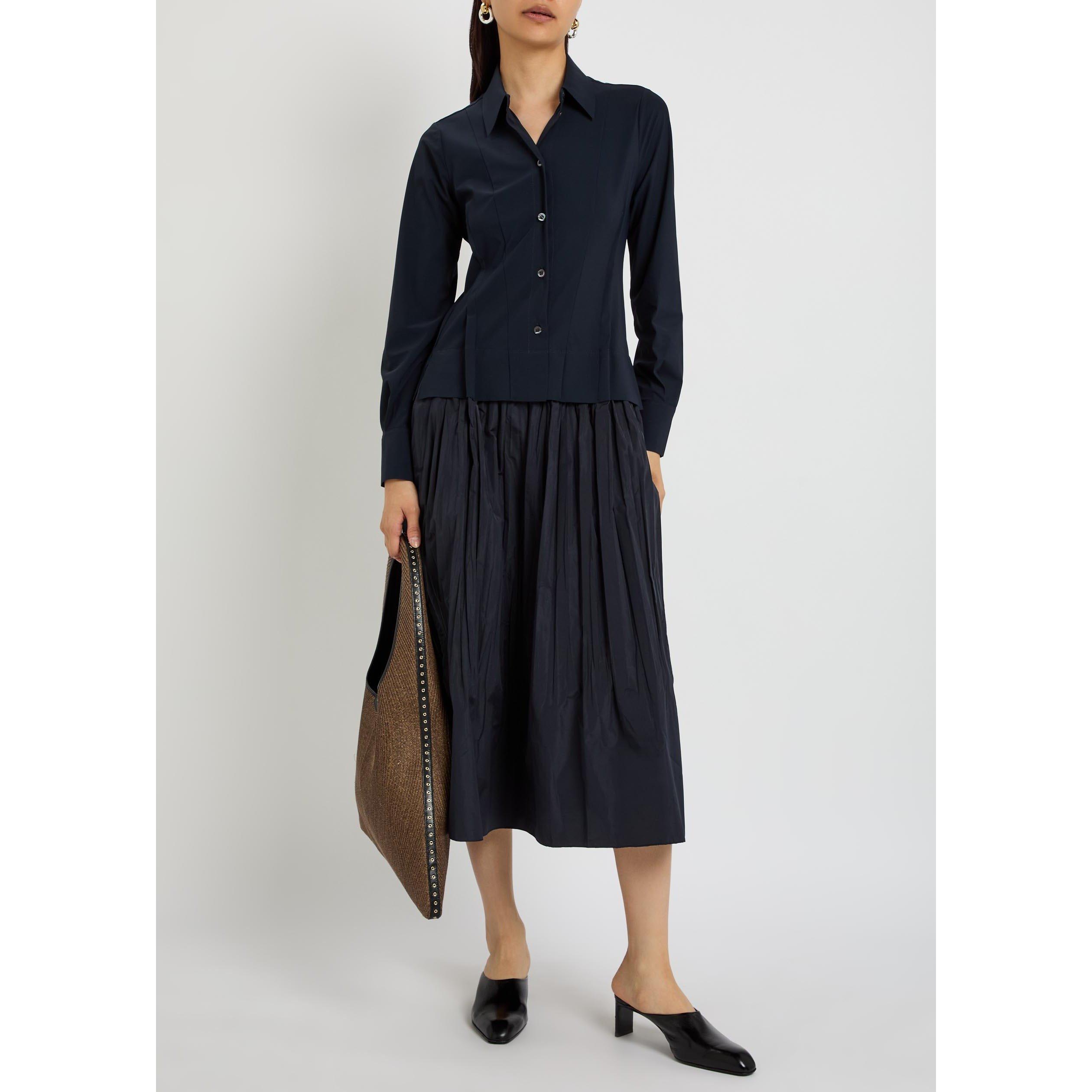 NAVY - High - LS LS HABIT TAFFETA SHIRT DRS - 5