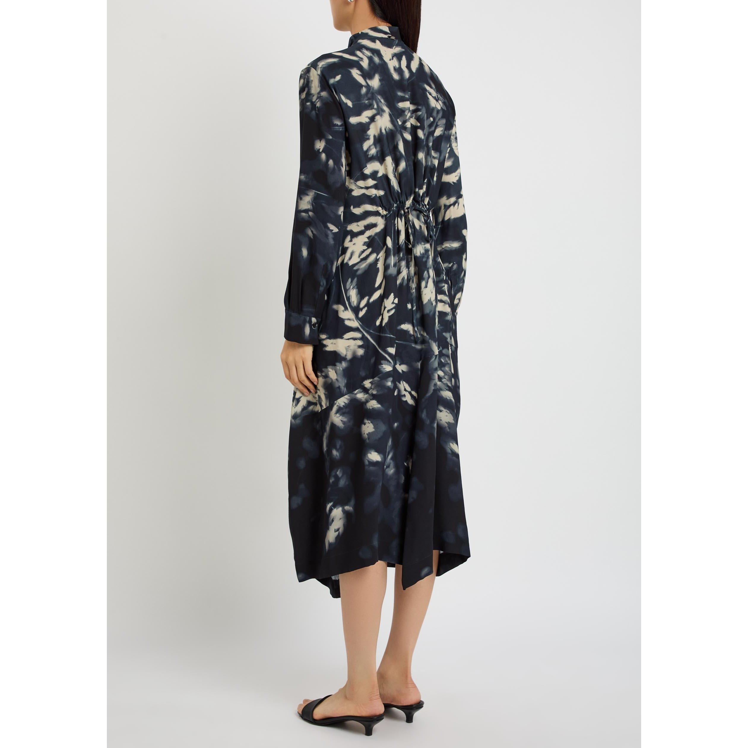 NAVY AND OTHER - High - Women's Skive Long-Sleeve Print Shirt Dress - 3