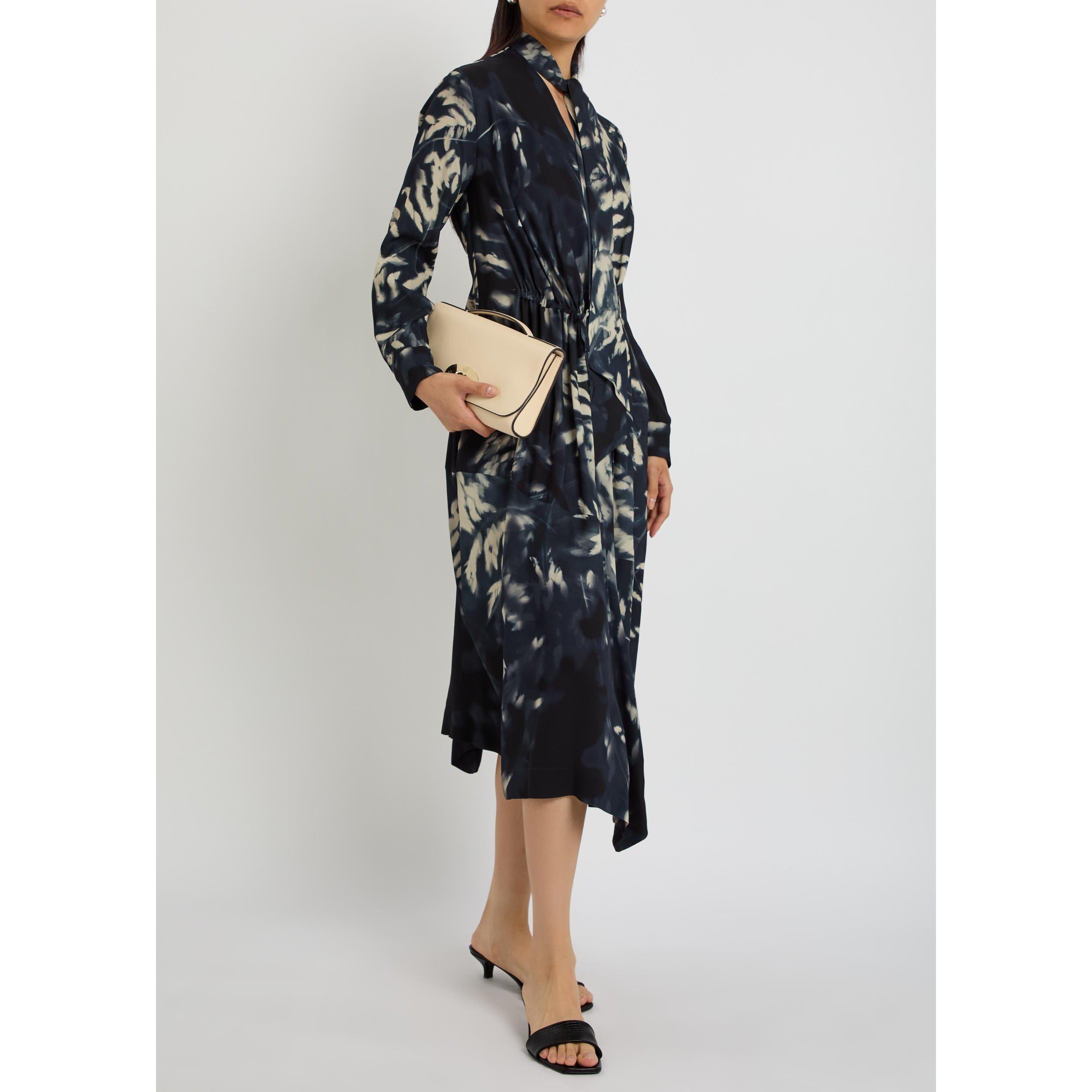 NAVY AND OTHER - High - Women's Skive Long-Sleeve Print Shirt Dress - 5
