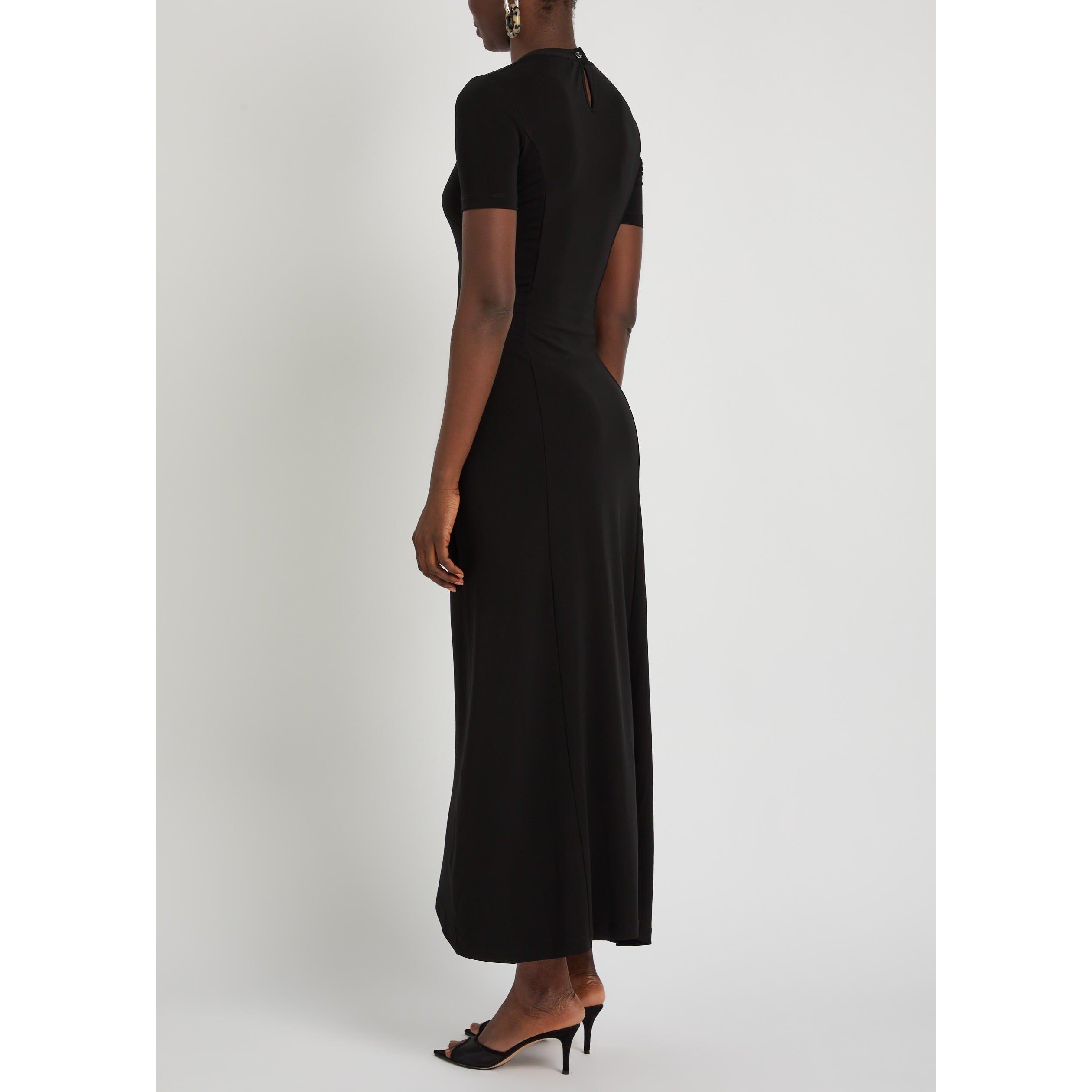 BLACK - Rabanne - Women's Viscose Slim-Fit Maxi Dress - 3