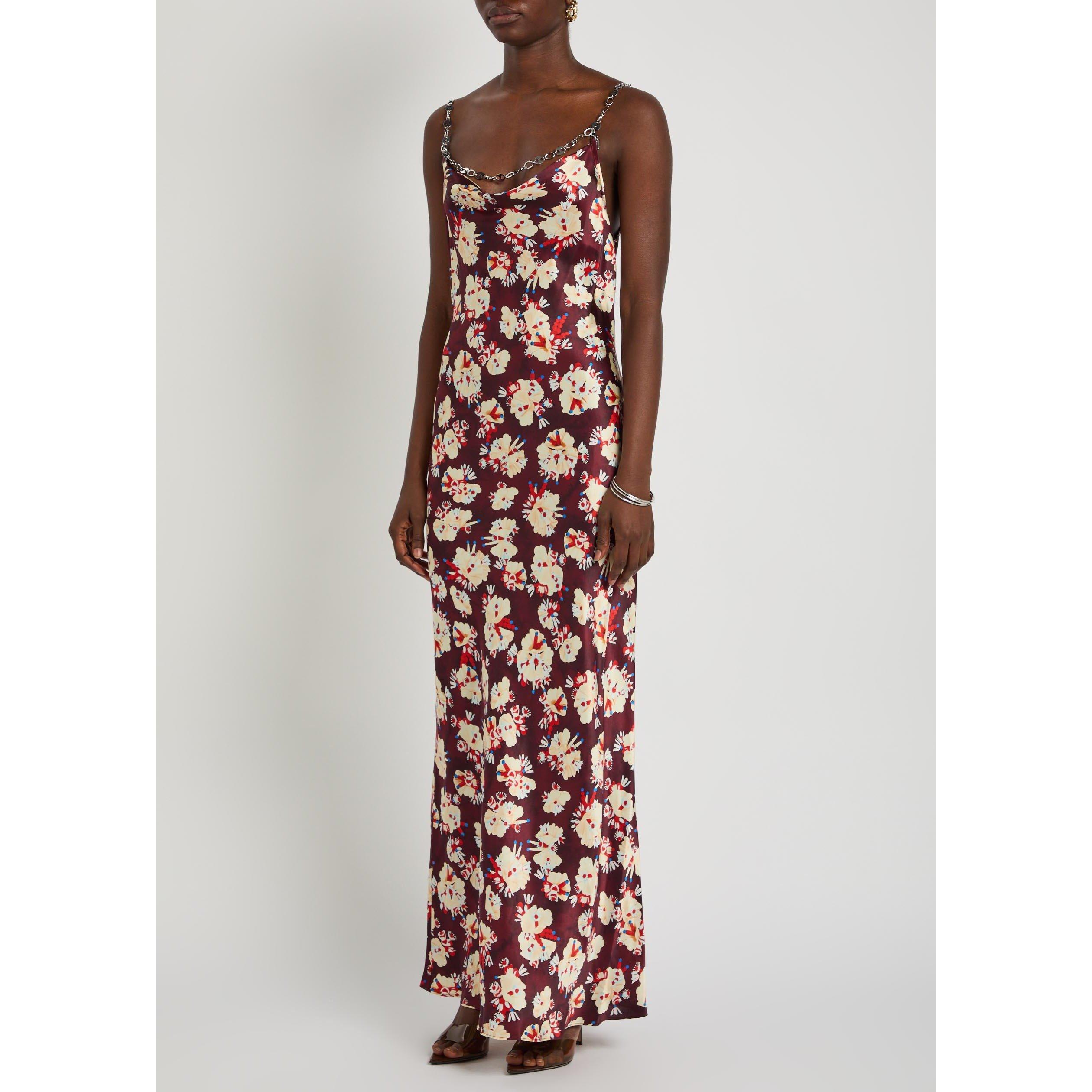 MULTICOLOURED - Rabanne - Women's Floral Silk Maxi Dress - 2