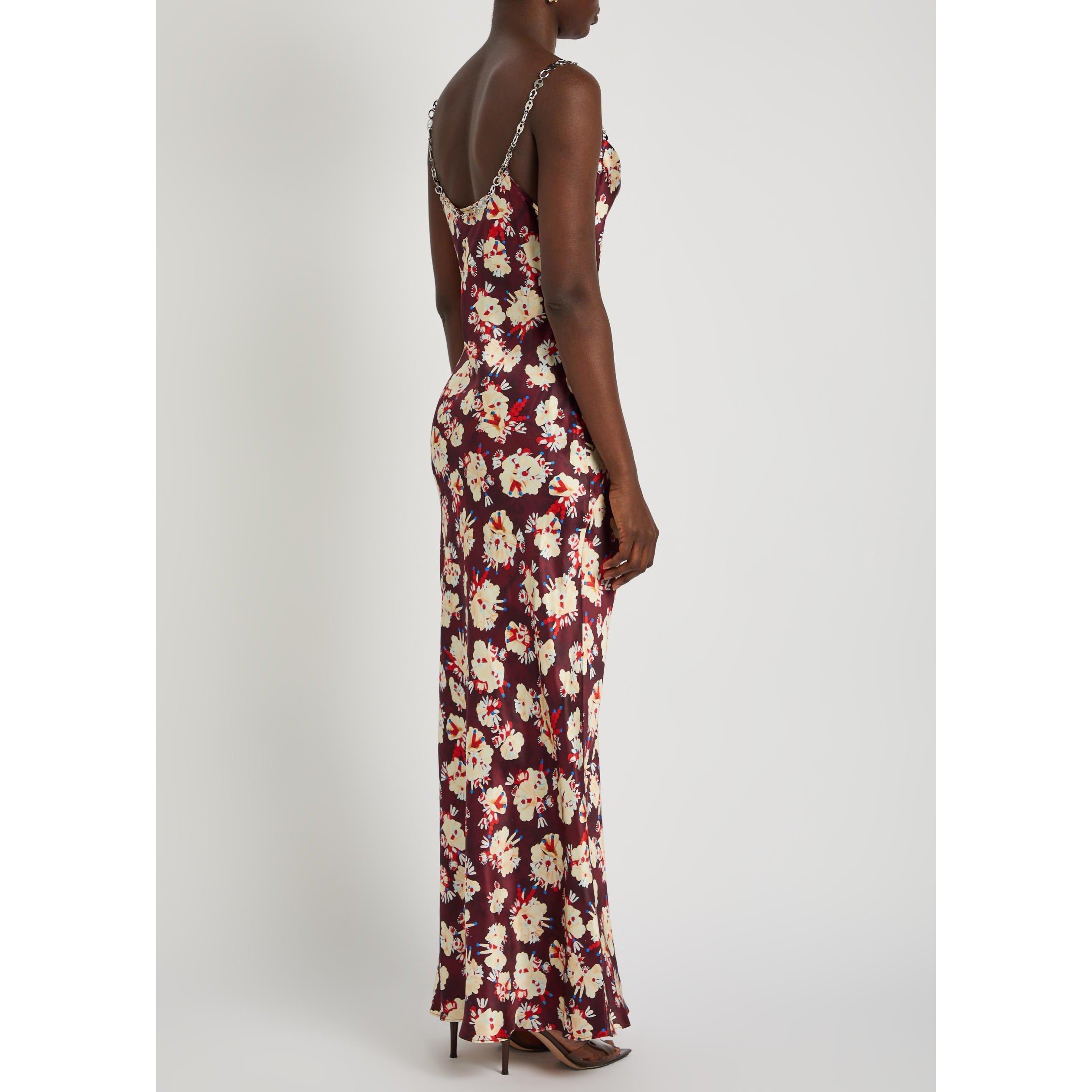 MULTICOLOURED - Rabanne - Women's Floral Silk Maxi Dress - 3