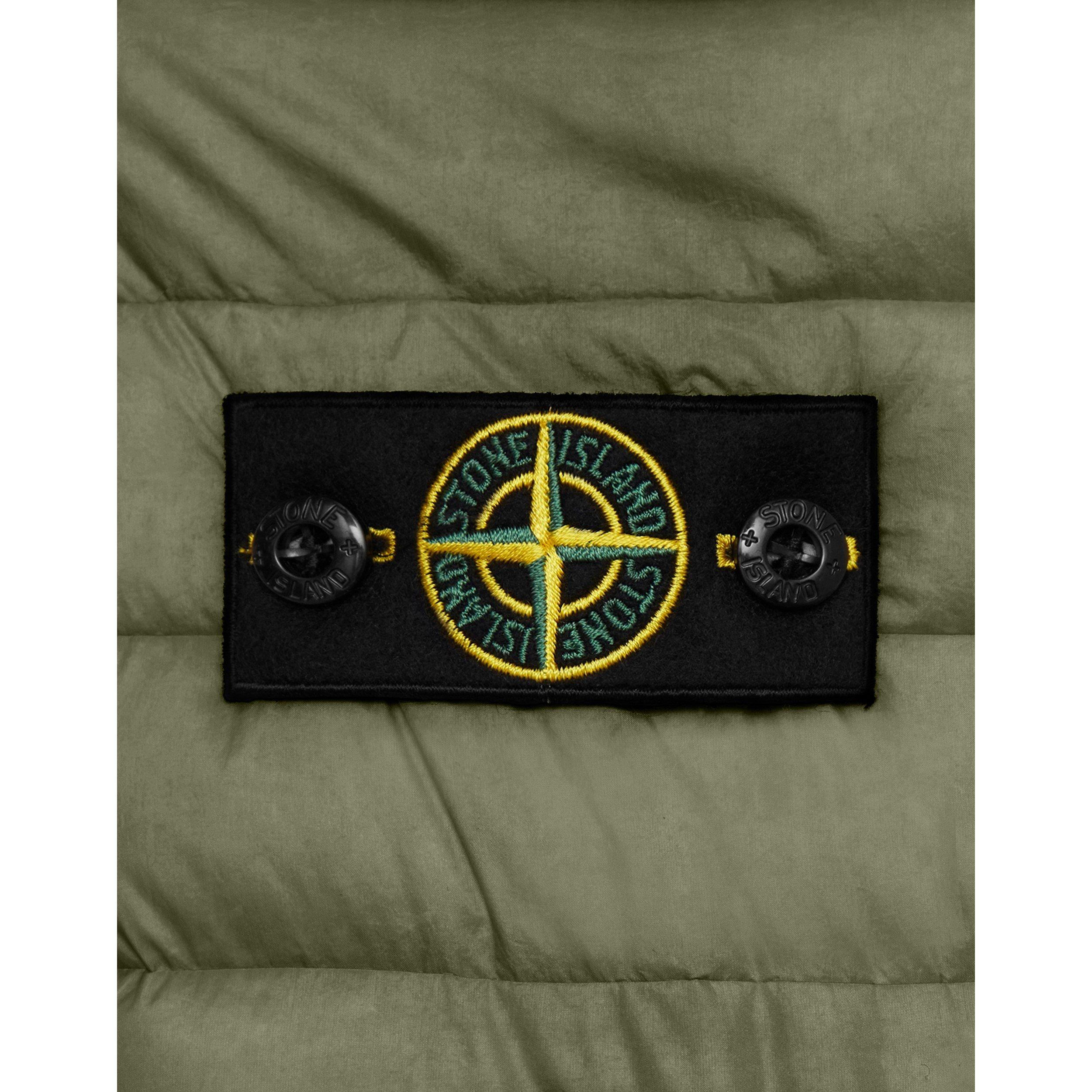 Salvia V0055 - Stone Island - Kids' Down Hooded Long Sleeve Oversized Fit Short Puffer Jacket - 4