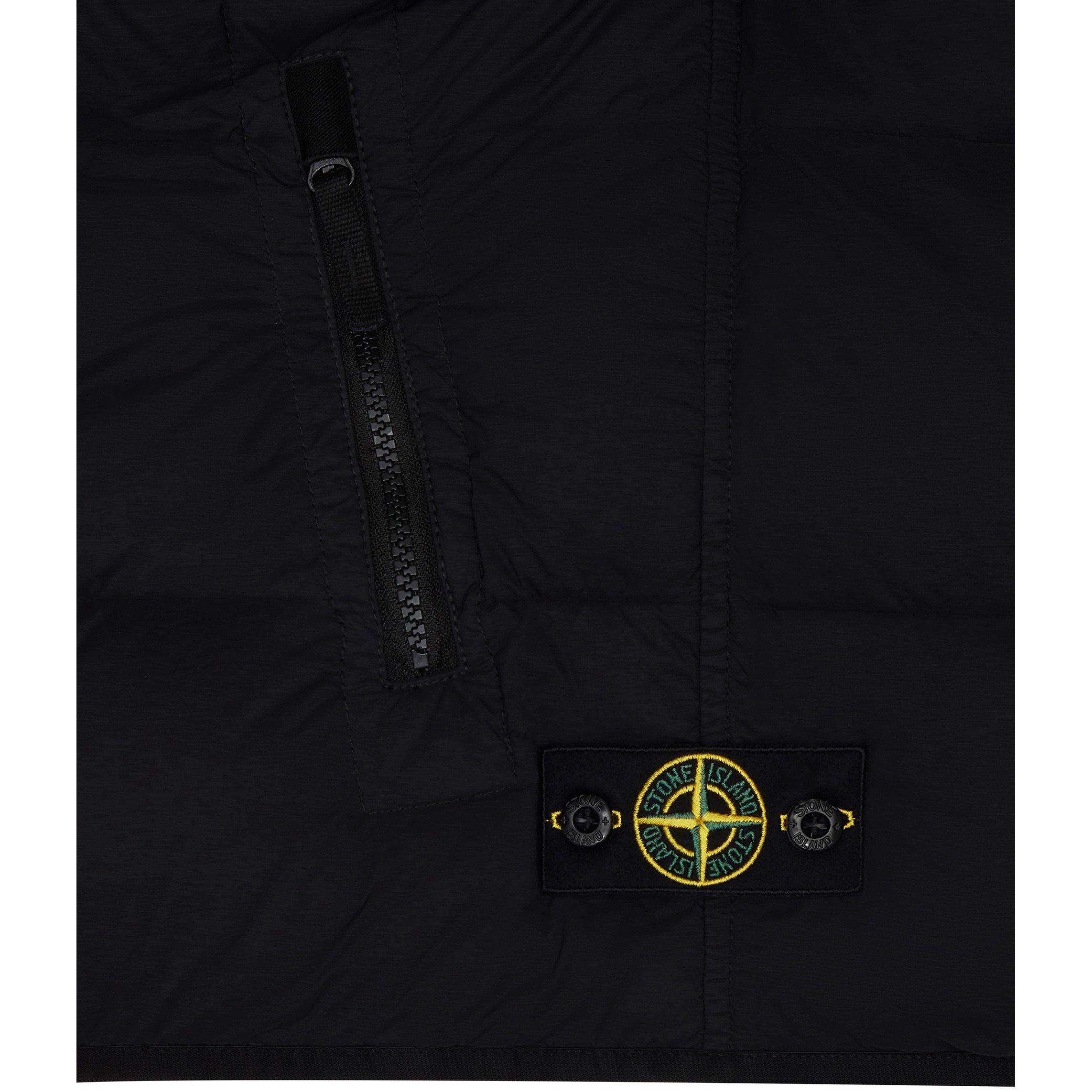Black V0029 - Stone Island - Kids' Compass Padded Funnel Neck Gilet - 4