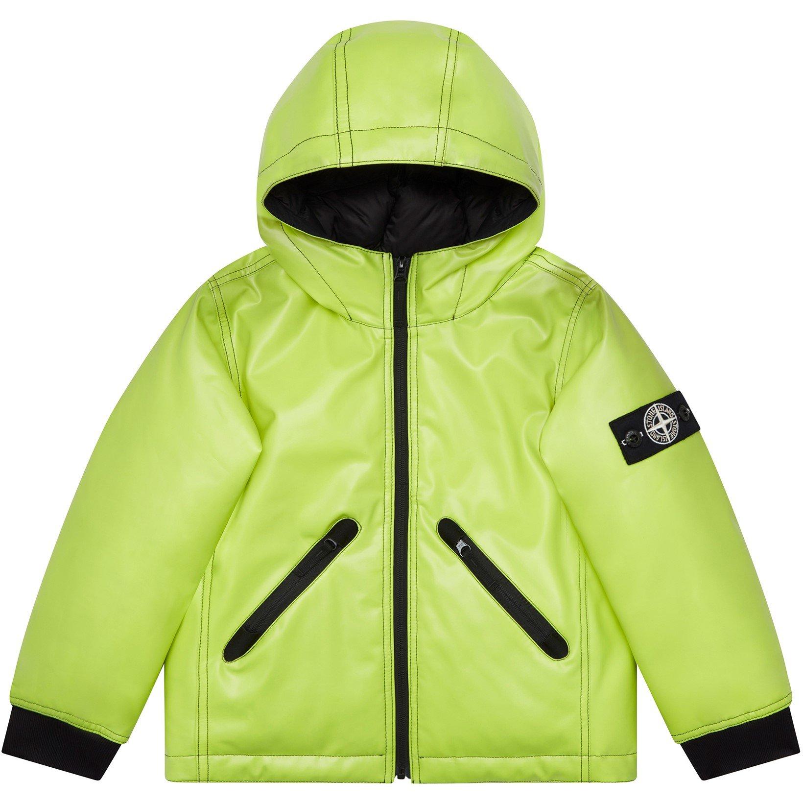 Limone V0031 - Stone Island - Kids' Ice Hooded Duck Down Short Puffer Jacket - 1