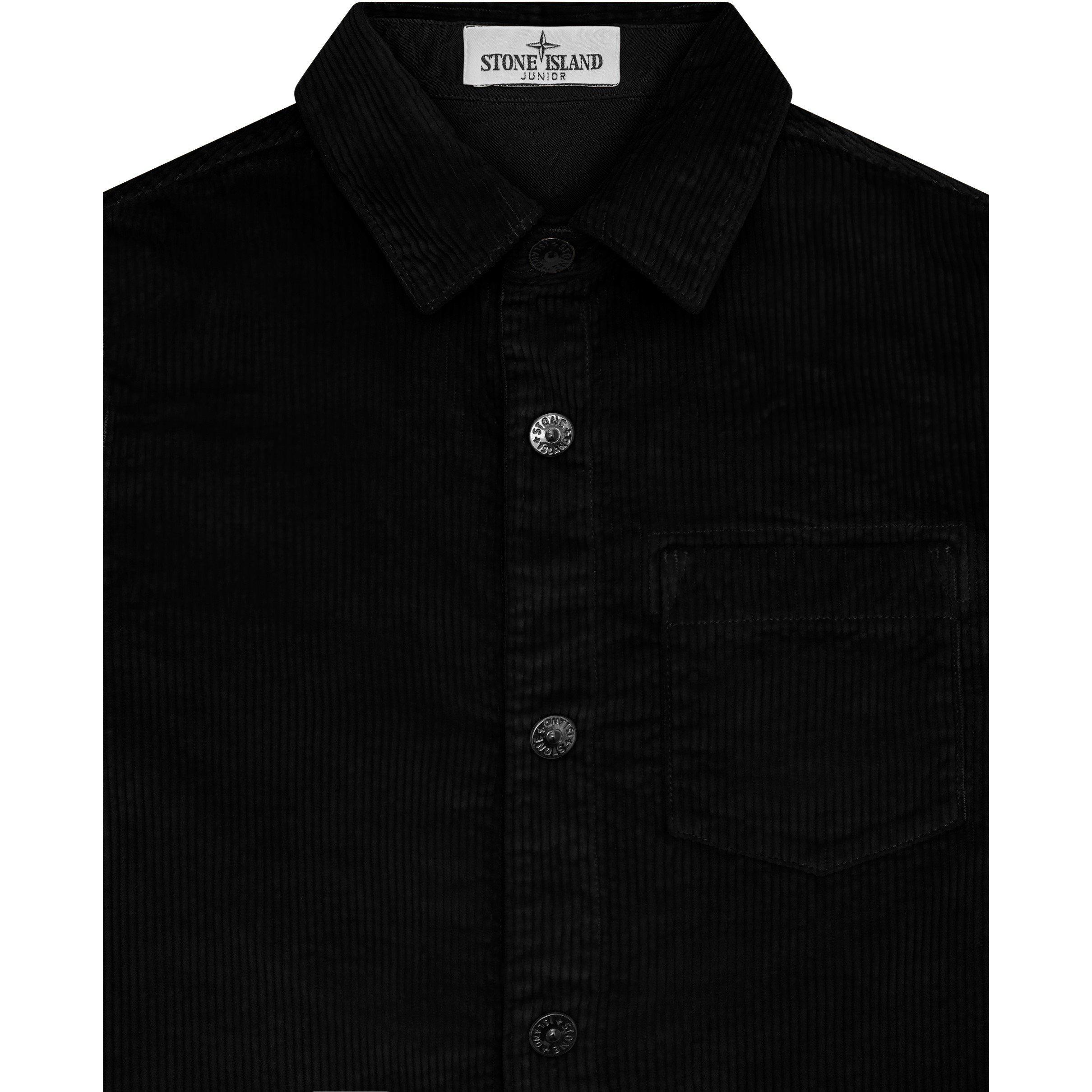Black V0029 - Stone Island - Corduroy Overshirt Juniors - 3