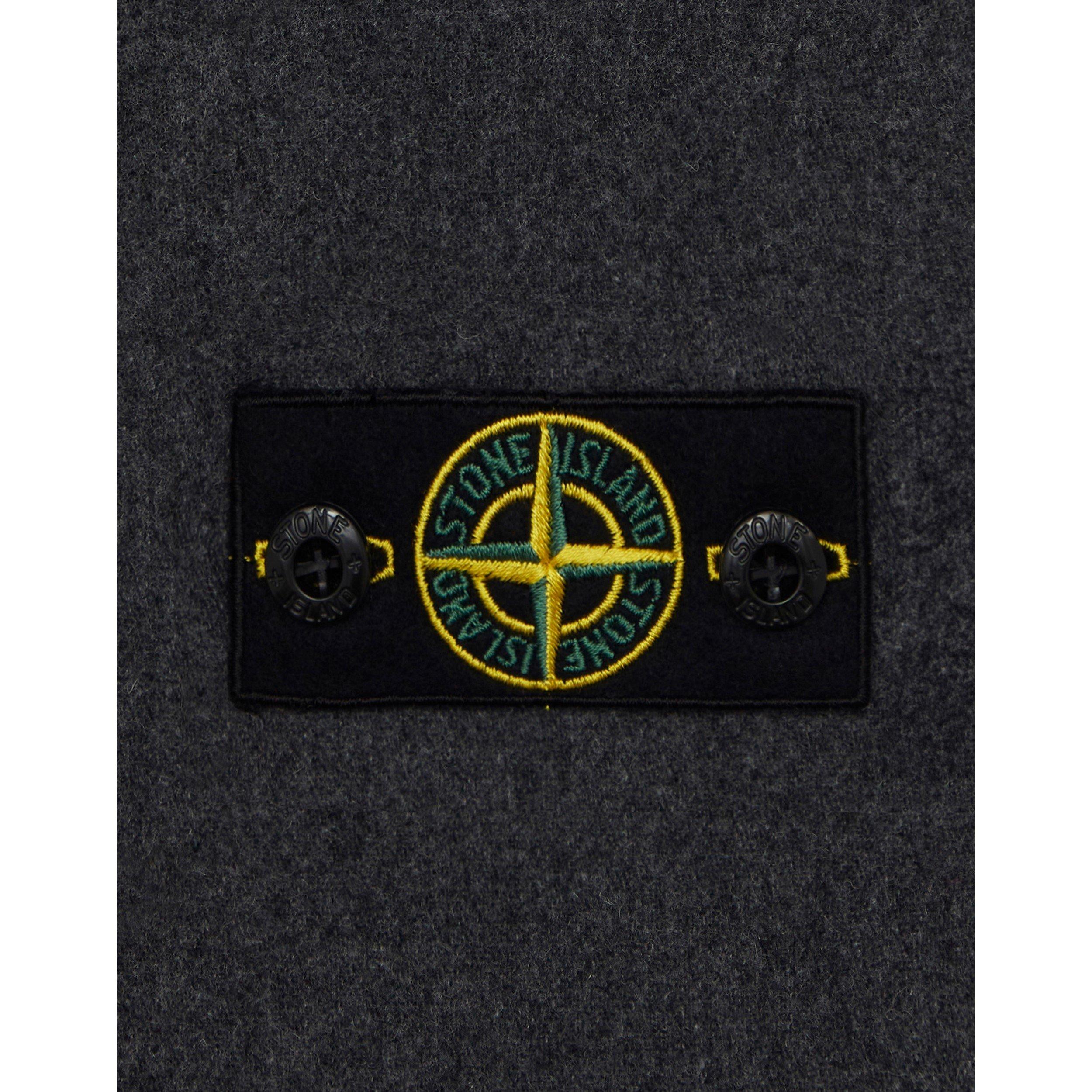 Grey Mel V0M67 - Stone Island - Kids'  Wool Long Sleeve Overshirt - 4