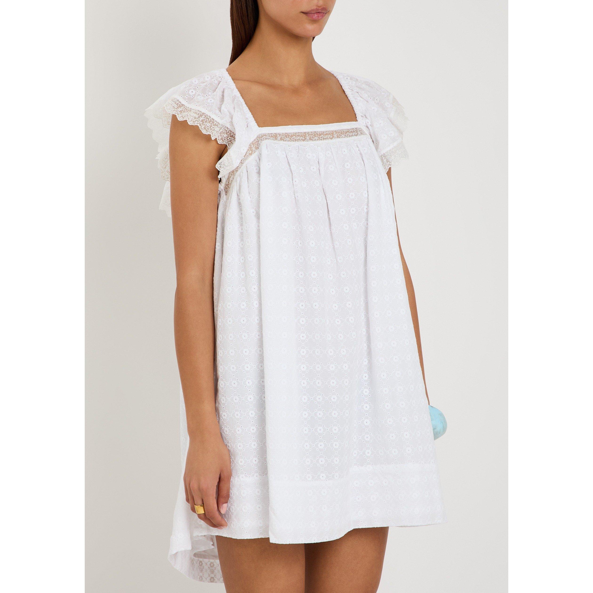 WHITE - Ganni - SD Broderie Anglaise Baby Doll - 2