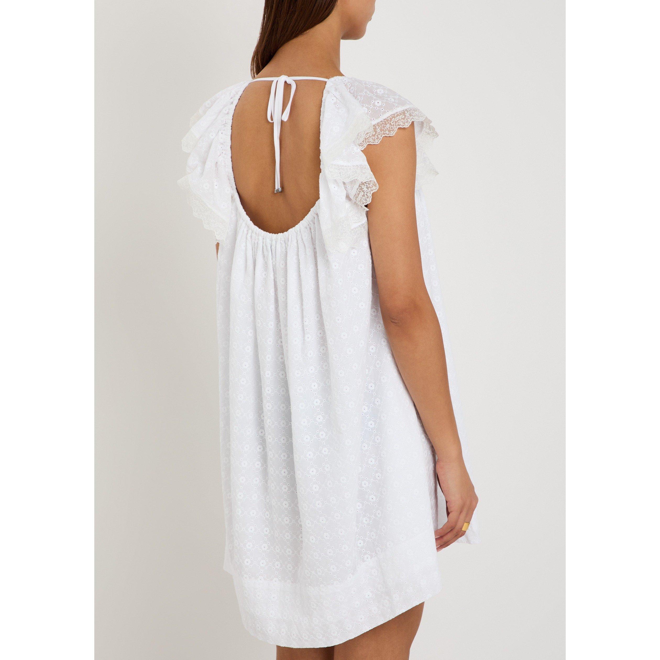 WHITE - Ganni - SD Broderie Anglaise Baby Doll - 3