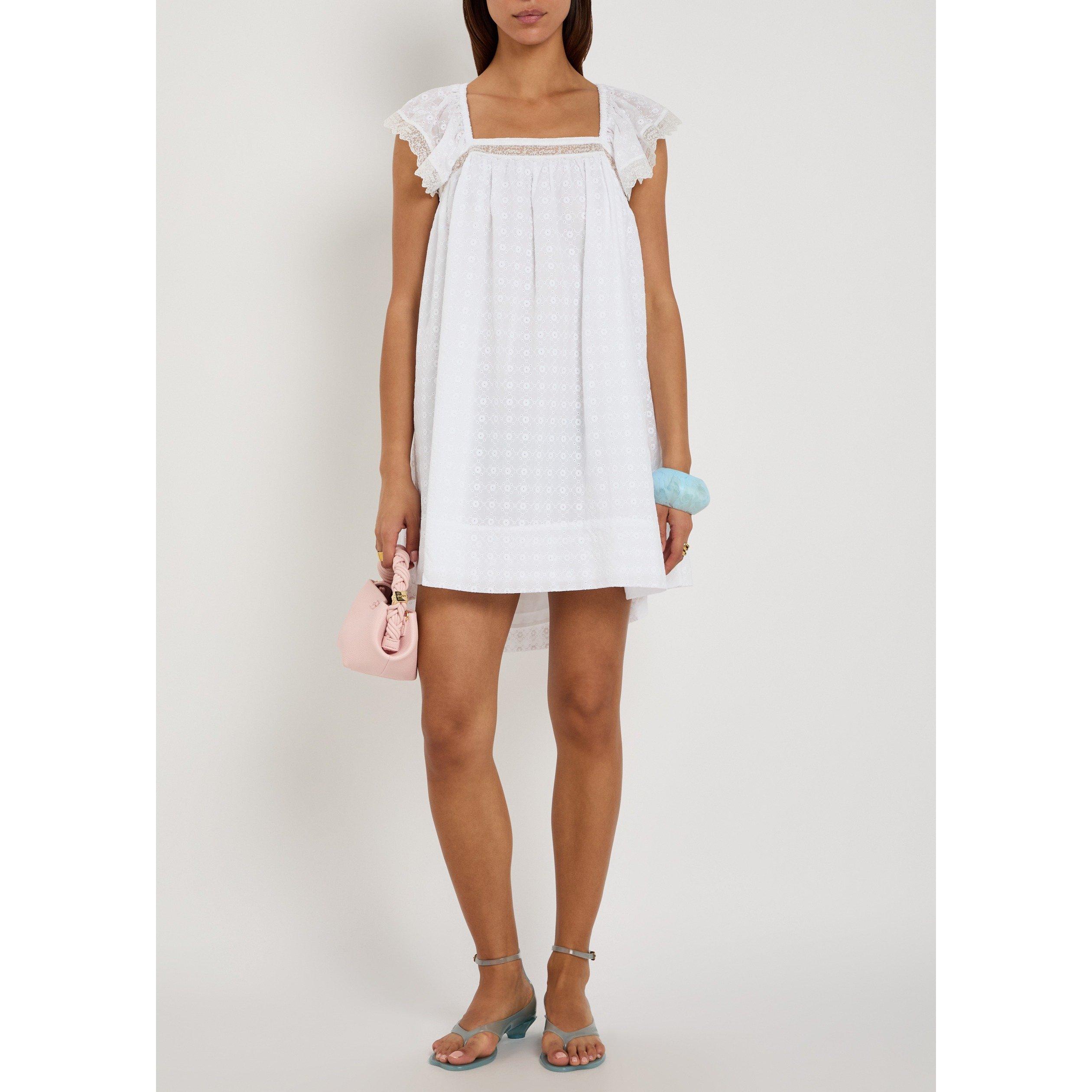 WHITE - Ganni - SD Broderie Anglaise Baby Doll - 5