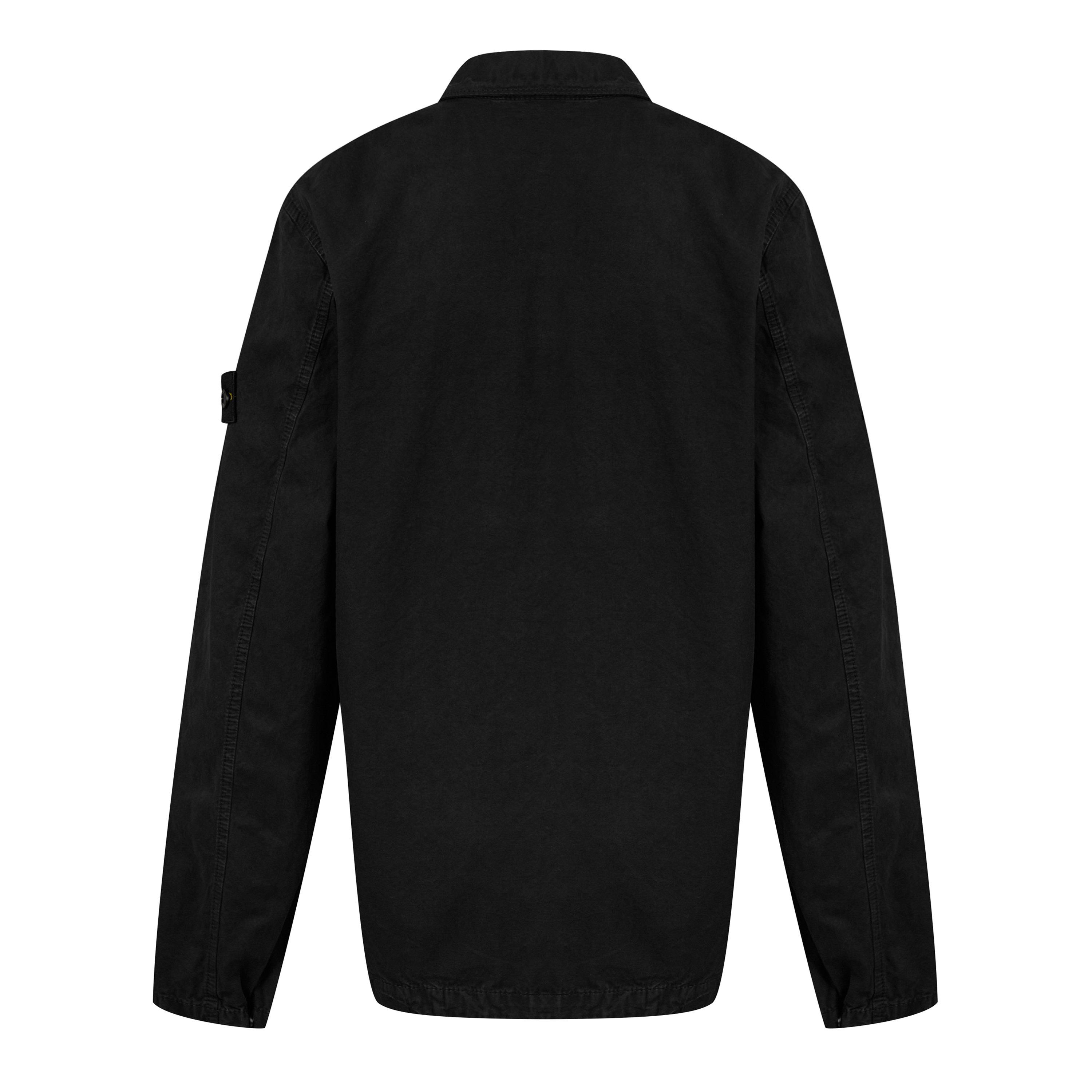 Black V0129 - Stone Island - Kids'  Canvas Cotton Long Sleeve Overshirt - 2