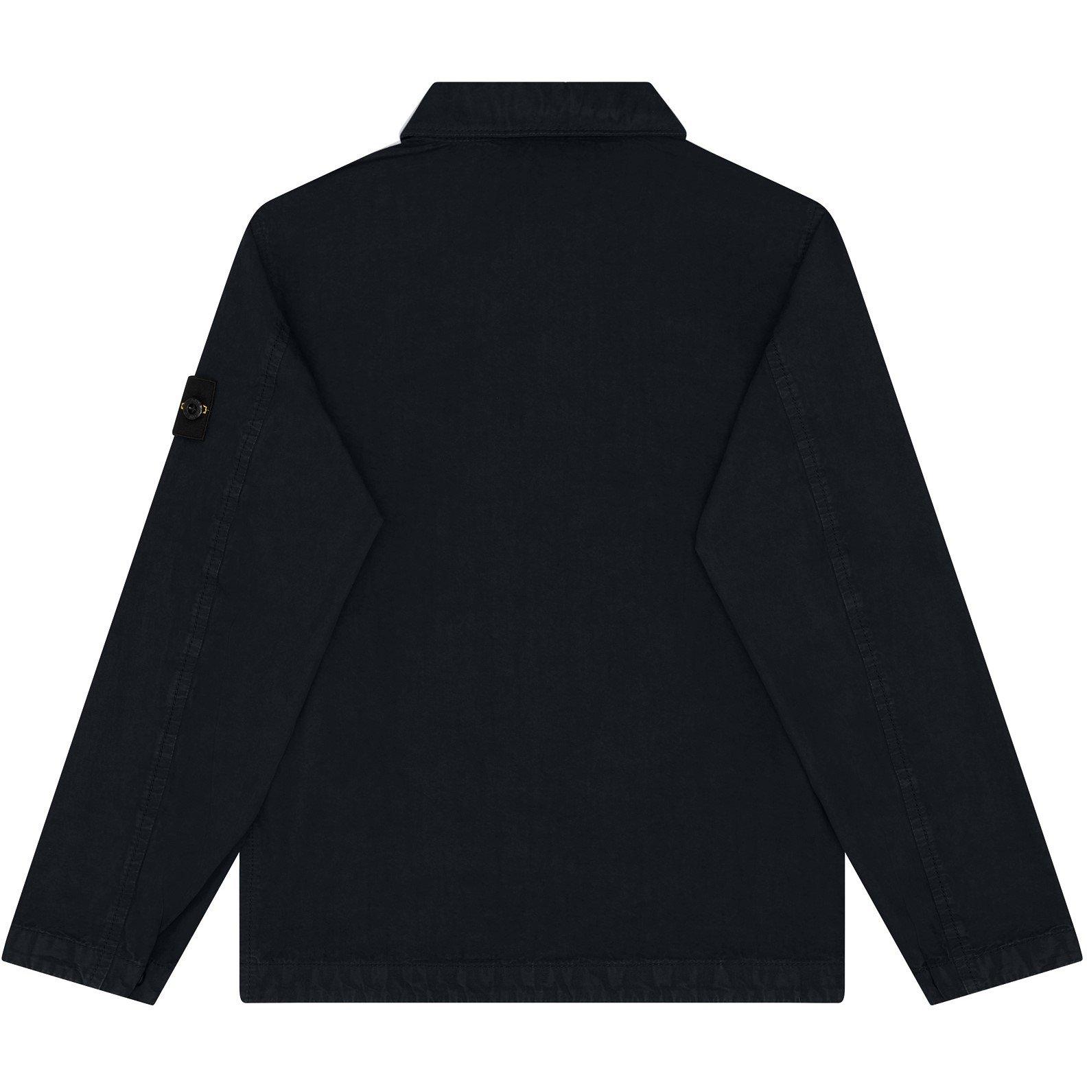 Navy V0120 - Stone Island - Kids'  Canvas Cotton Long Sleeve Overshirt - 2