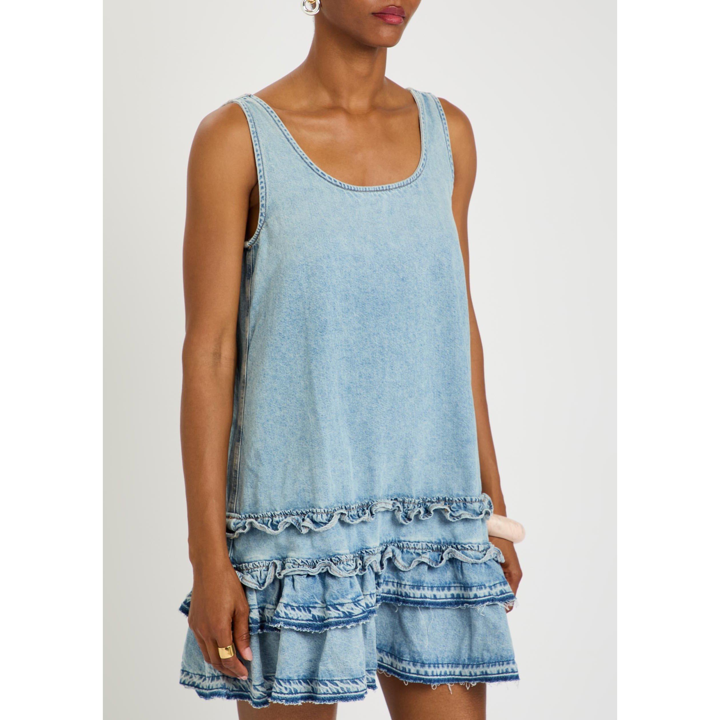 LIGHT BLUE - Ganni - SD Denim Frill Mini Dress - 2