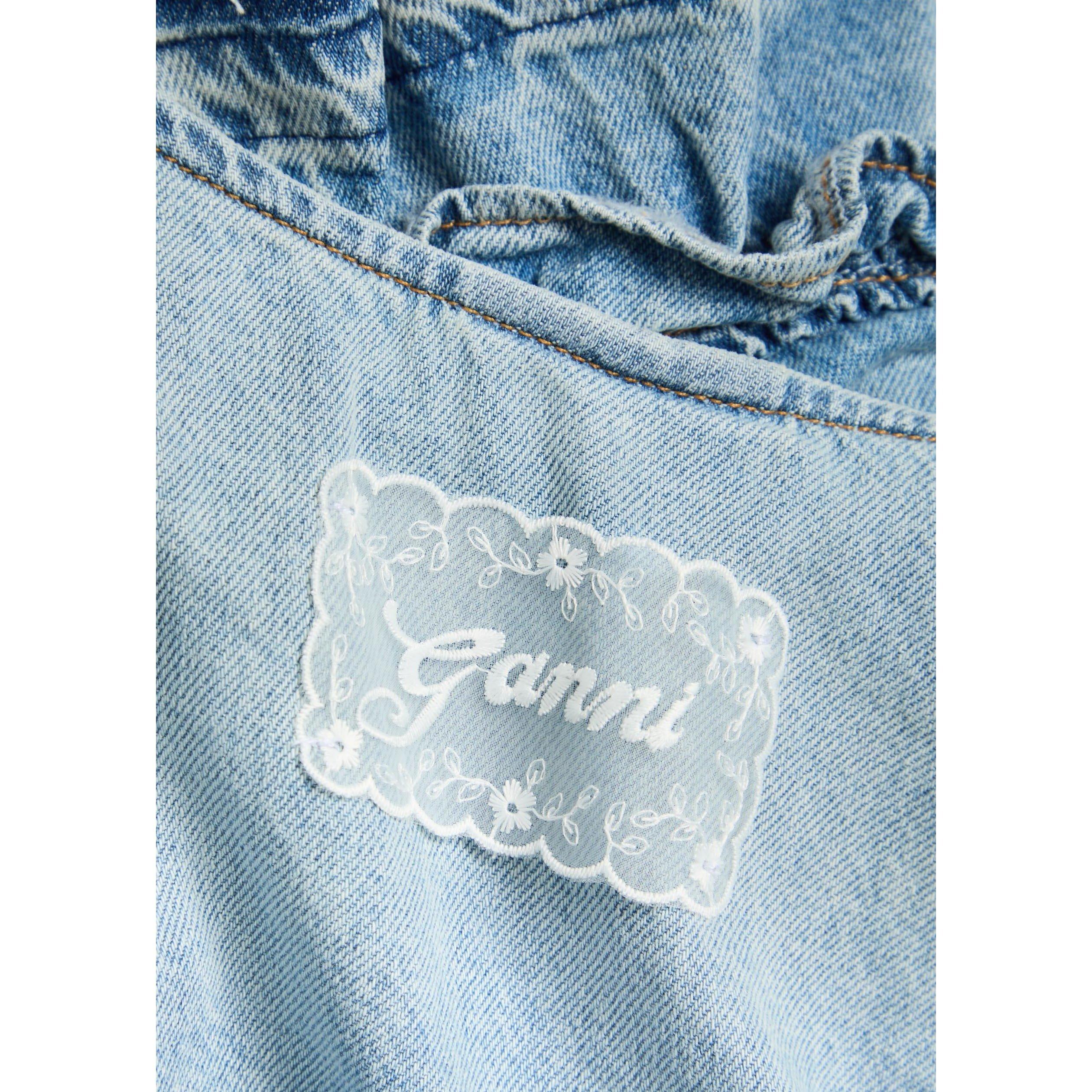 LIGHT BLUE - Ganni - SD Denim Frill Mini Dress - 4
