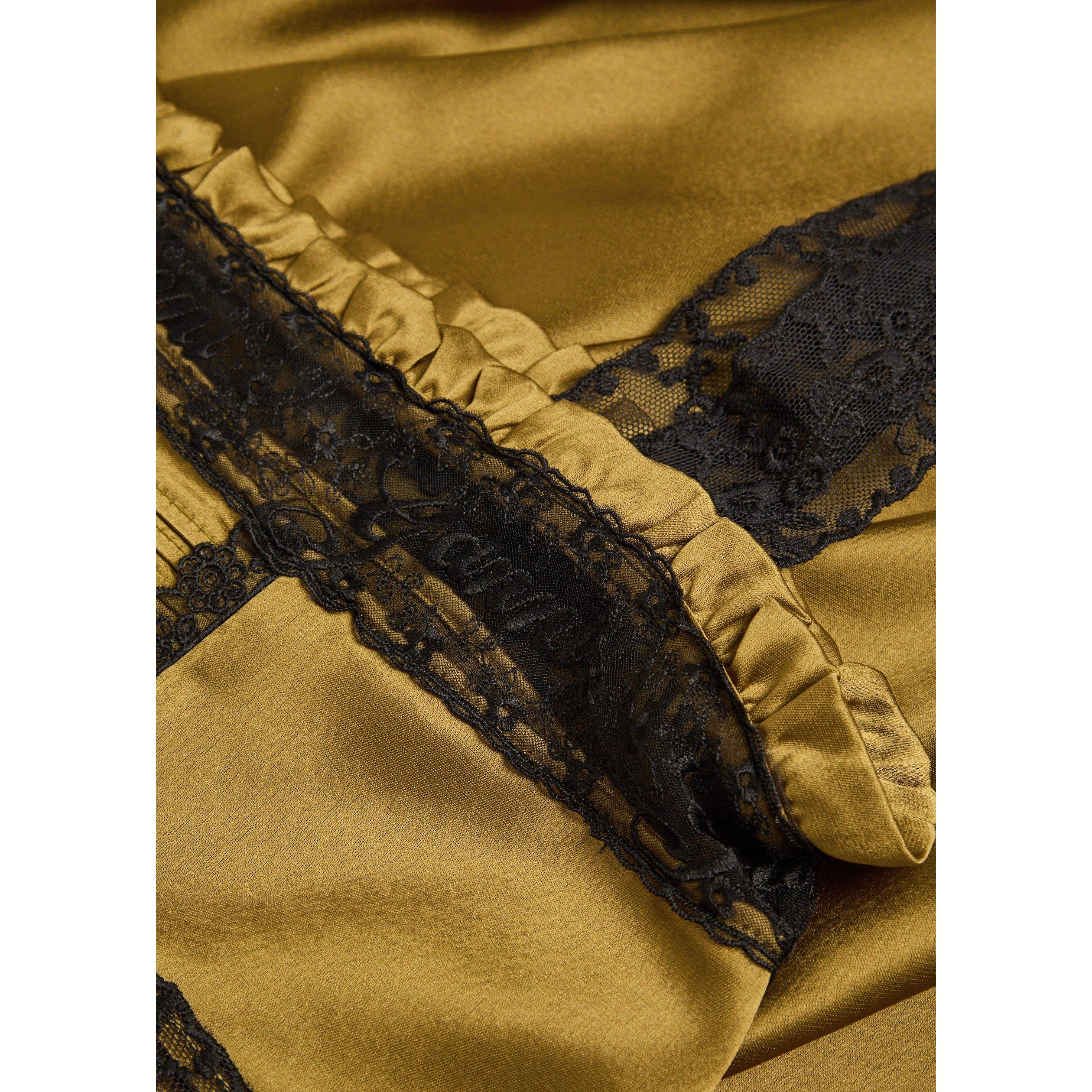 OLIVE - Ganni - LD Fluid Satin Long Slip Dress - 4